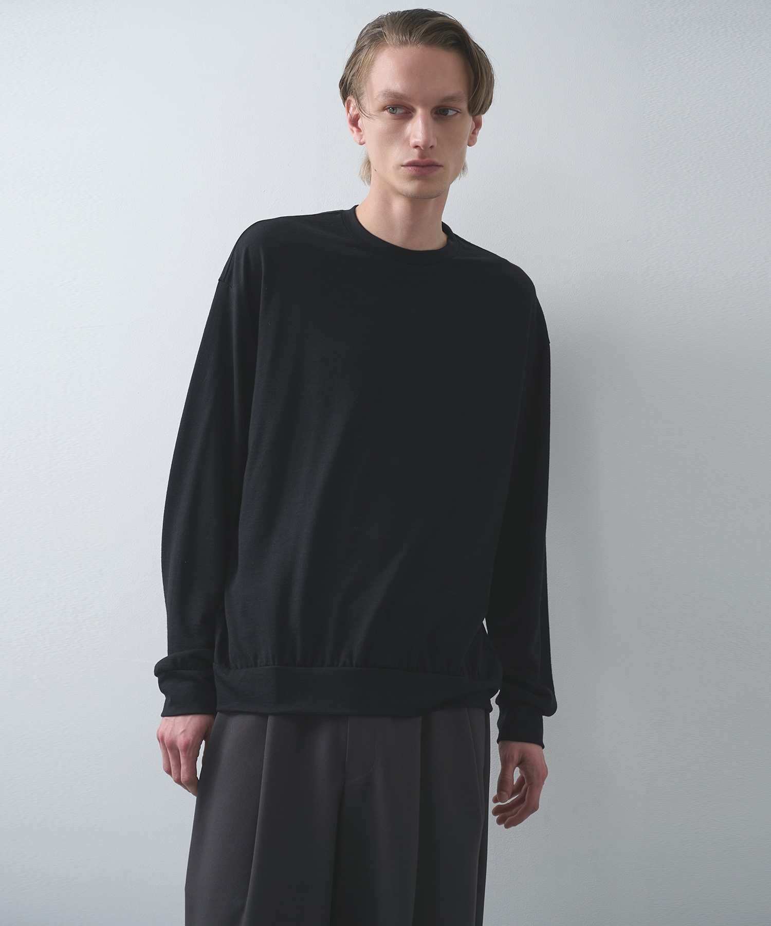 ウォッシャブルウール天竺 / クルーネック