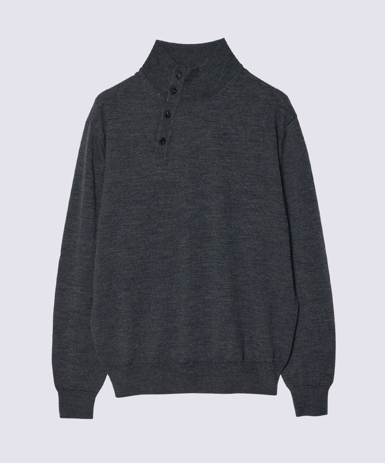 WOOL HIGH-NECK KNIT PULLOVER
