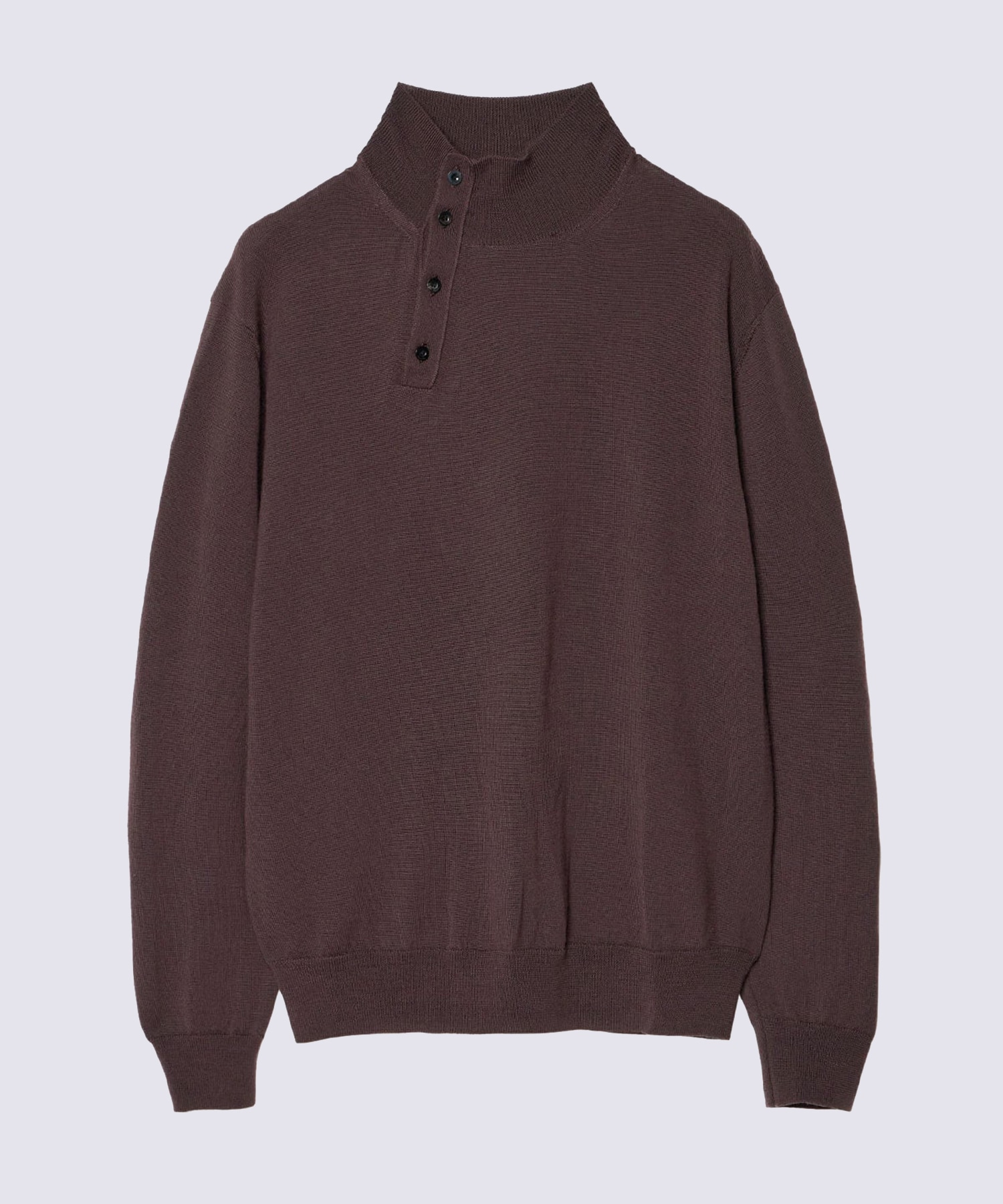 WOOL HIGH-NECK KNIT PULLOVER
