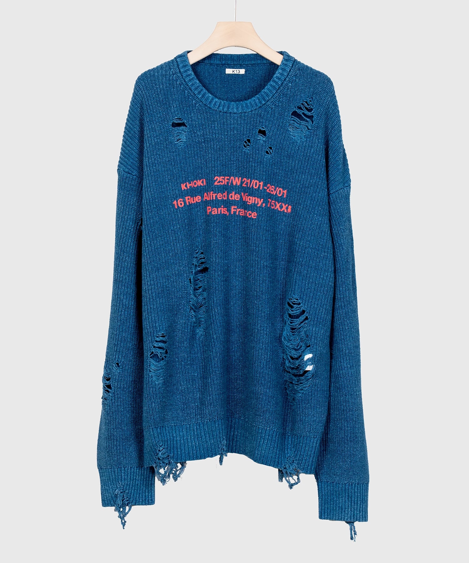 Indigo pullover knit
