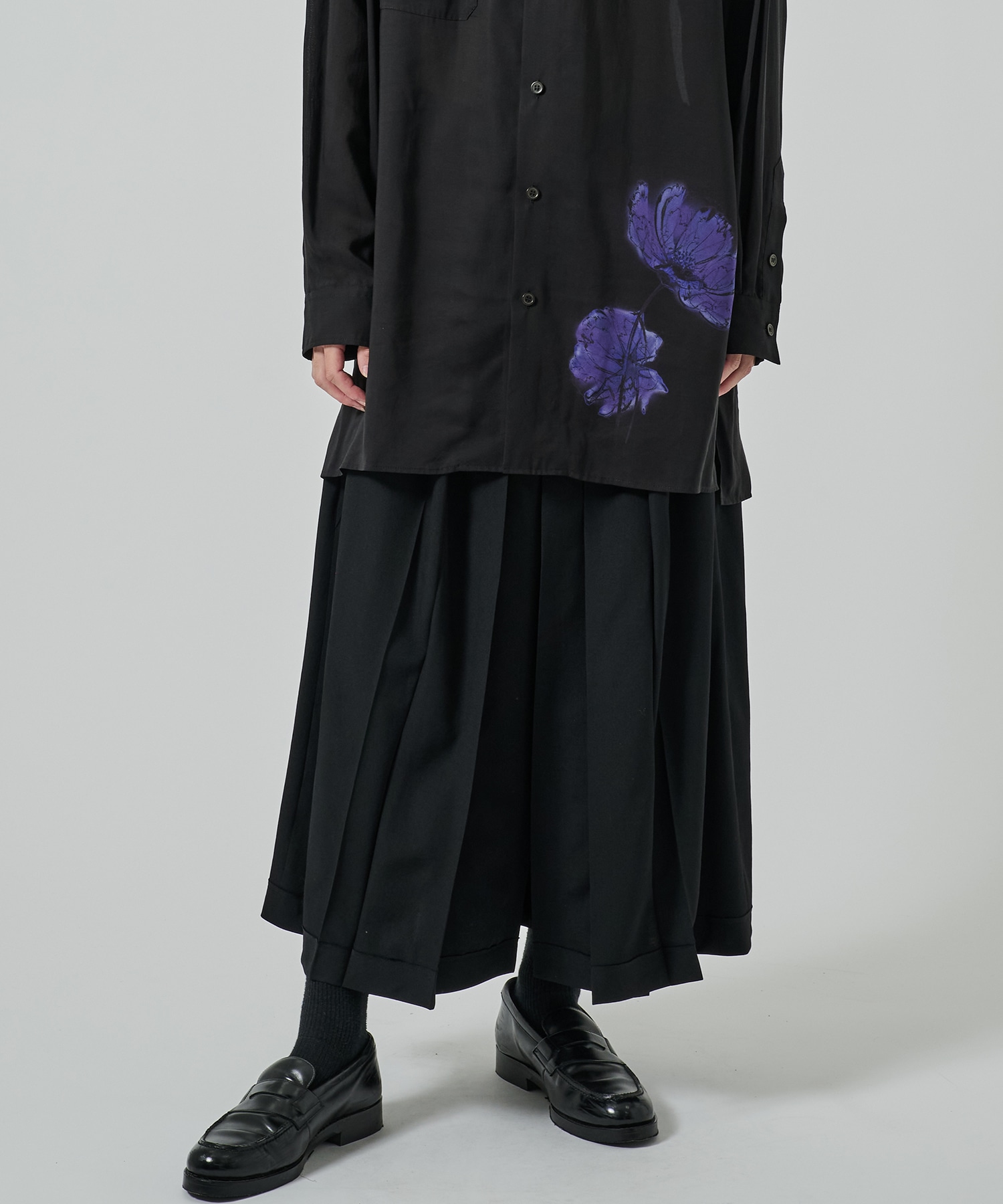 WOOL GABARDINE GY HAKAMA TYPE1