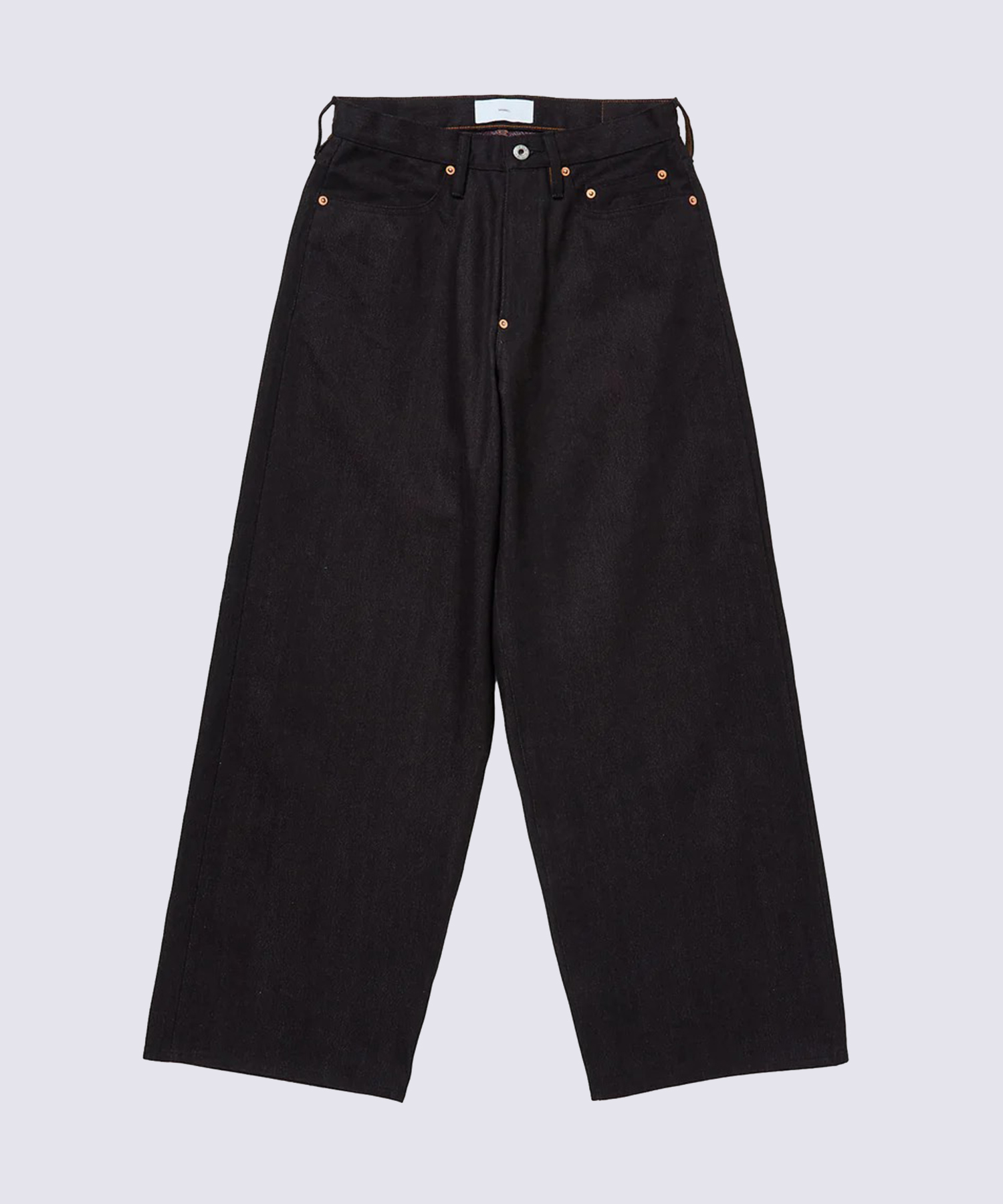 TWISTED HEATHER DENIM PANTS WIDE CUT