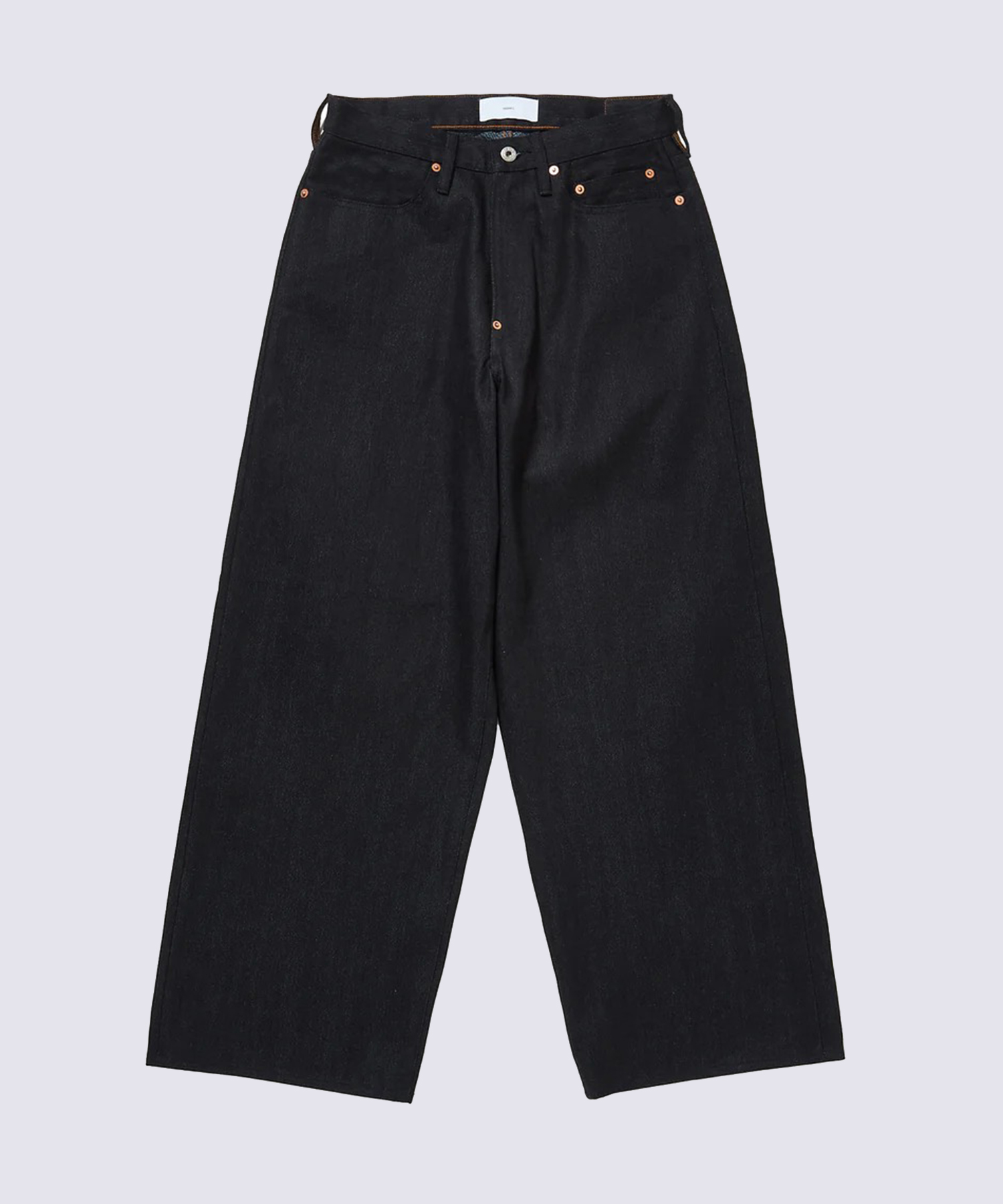 TWISTED HEATHER DENIM PANTS WIDE CUT