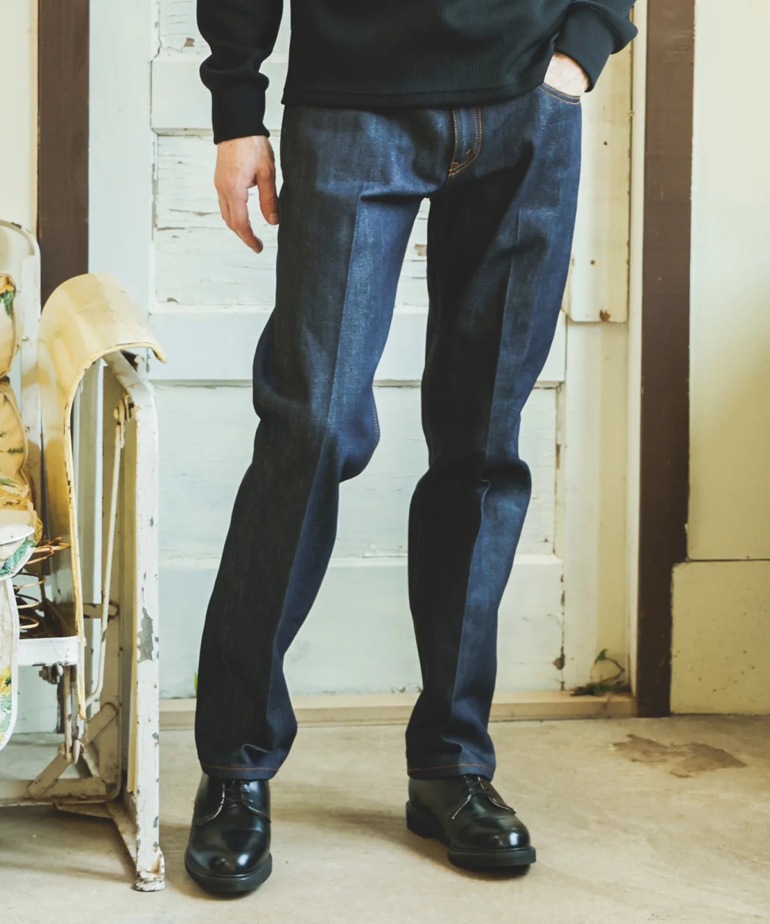 14oz SELVAGE DENIM /RIGID STANDARD STRAIGHT JEANS