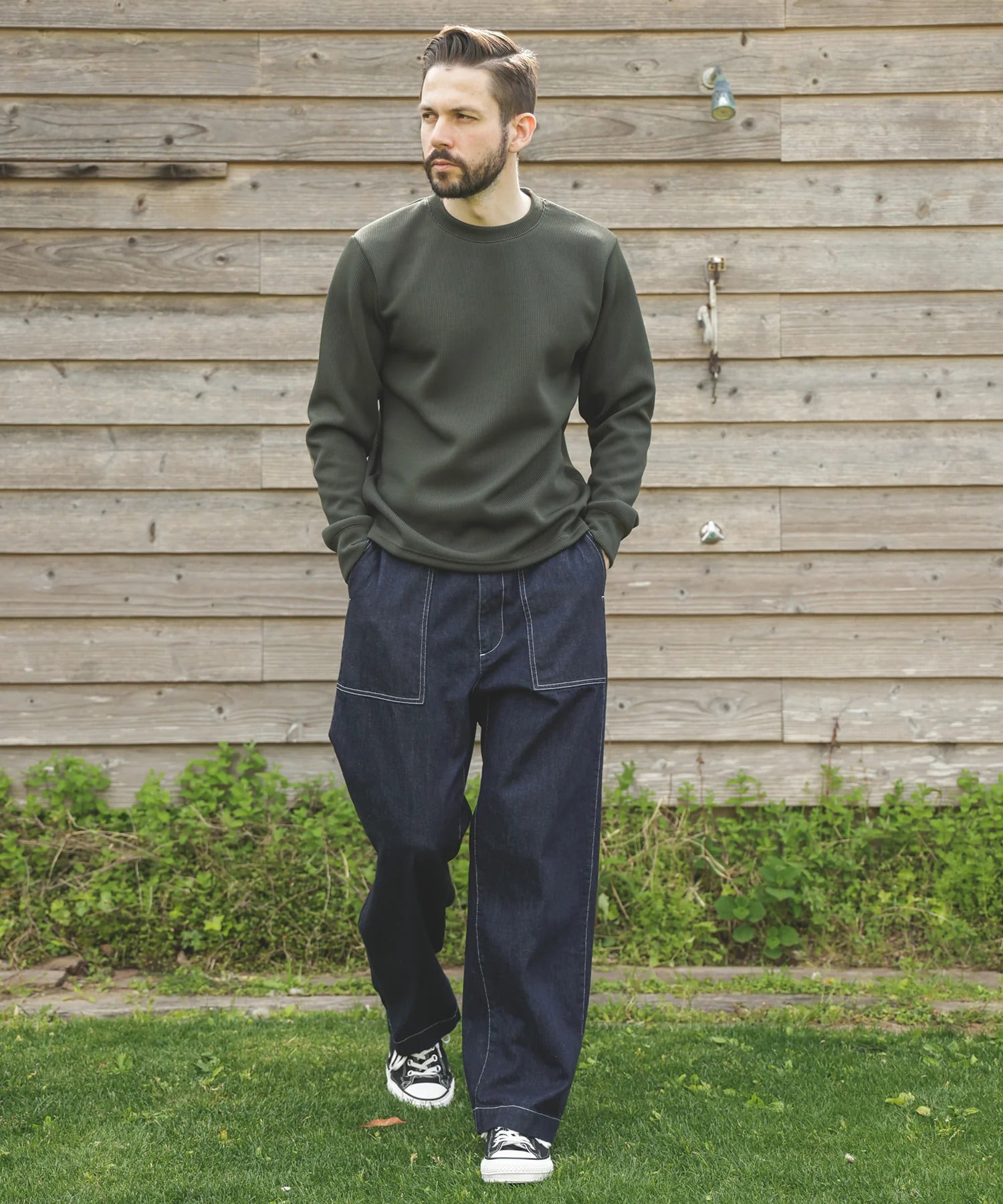 RINSE WASH 12oz CRUNCH DEINIM /UTILITY PANTS