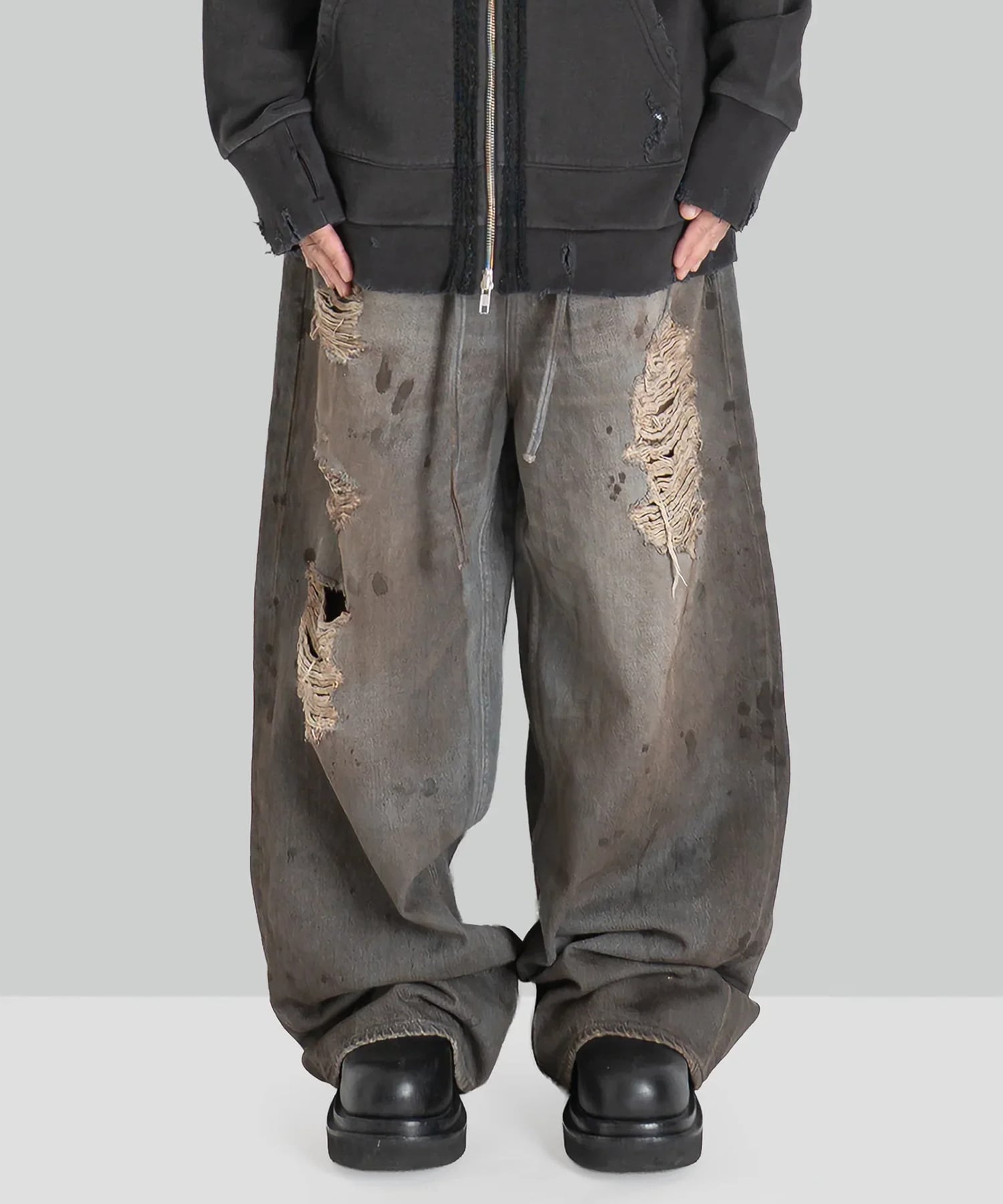 CRASH DENIM PANTS
