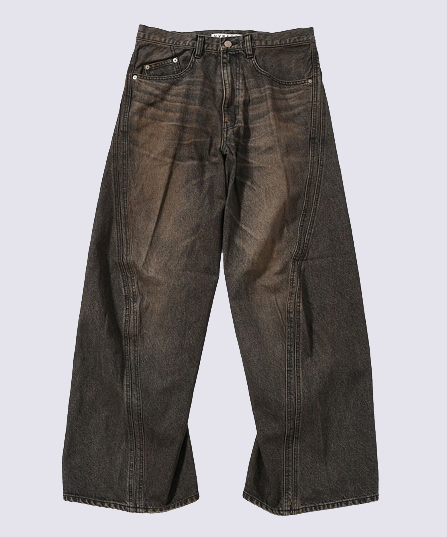 3D TWISTED WIDE LEG JEANS