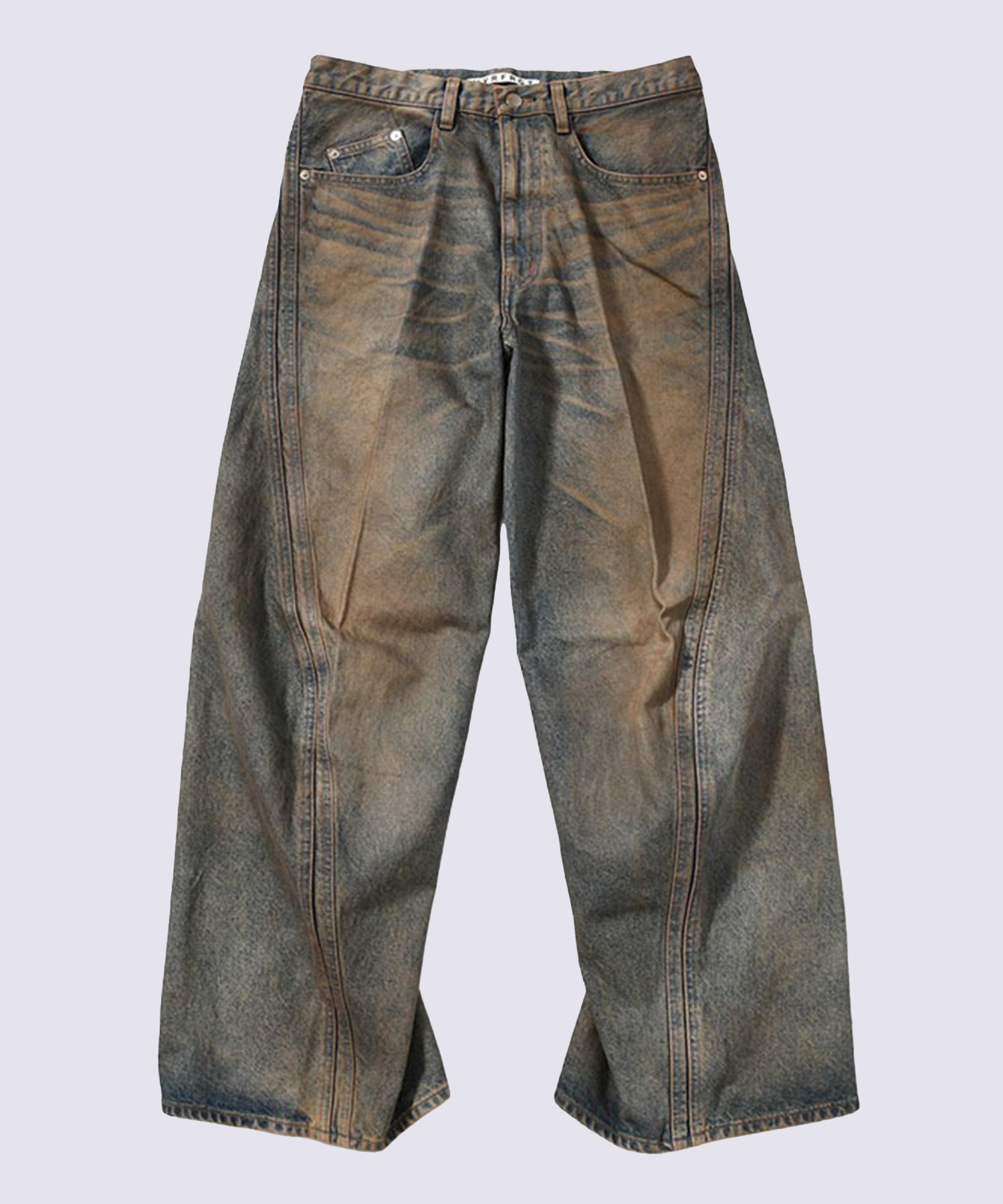 3D TWISTED WIDE LEG JEANS