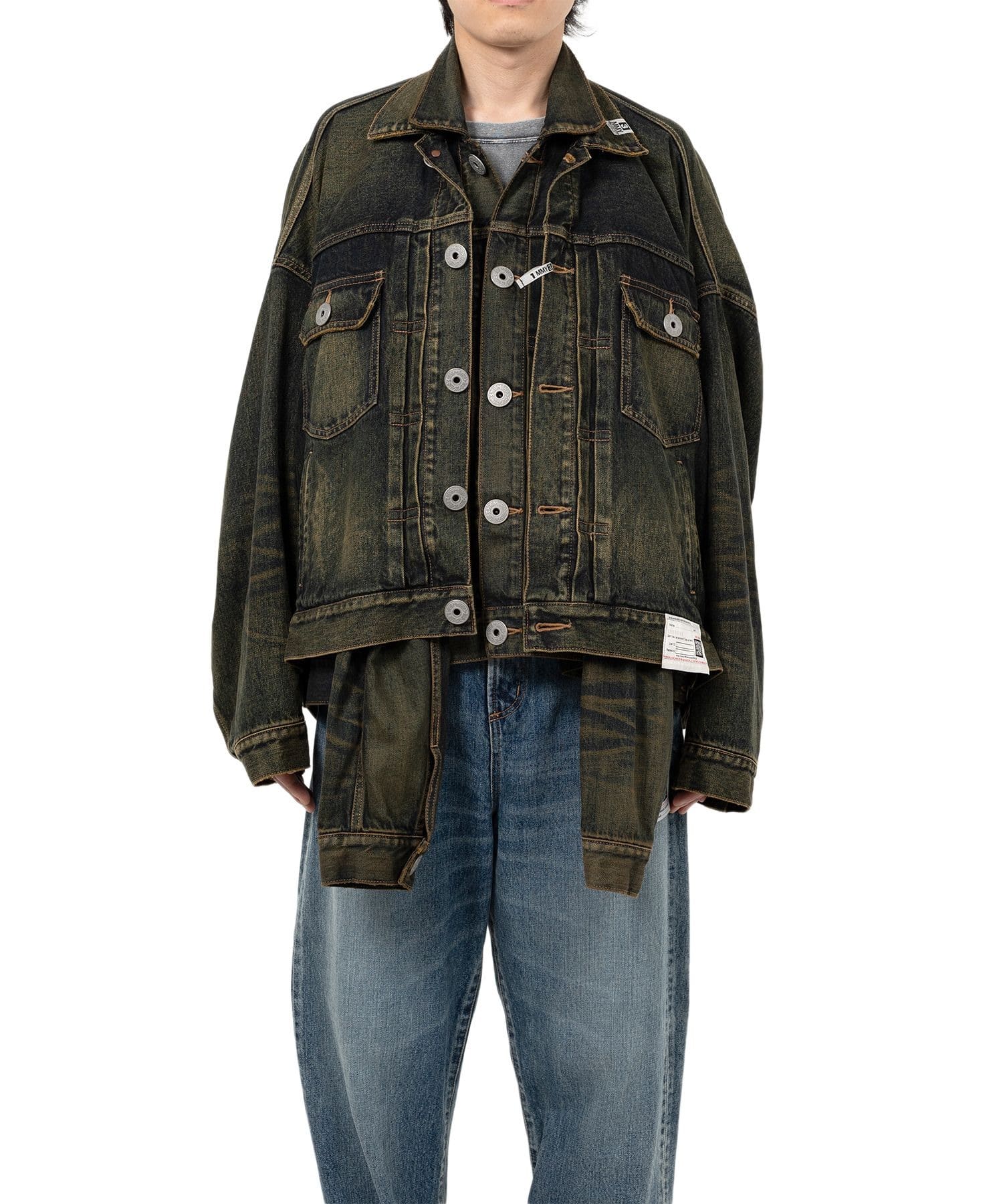 FRONT LAYERED DENIM JACKET