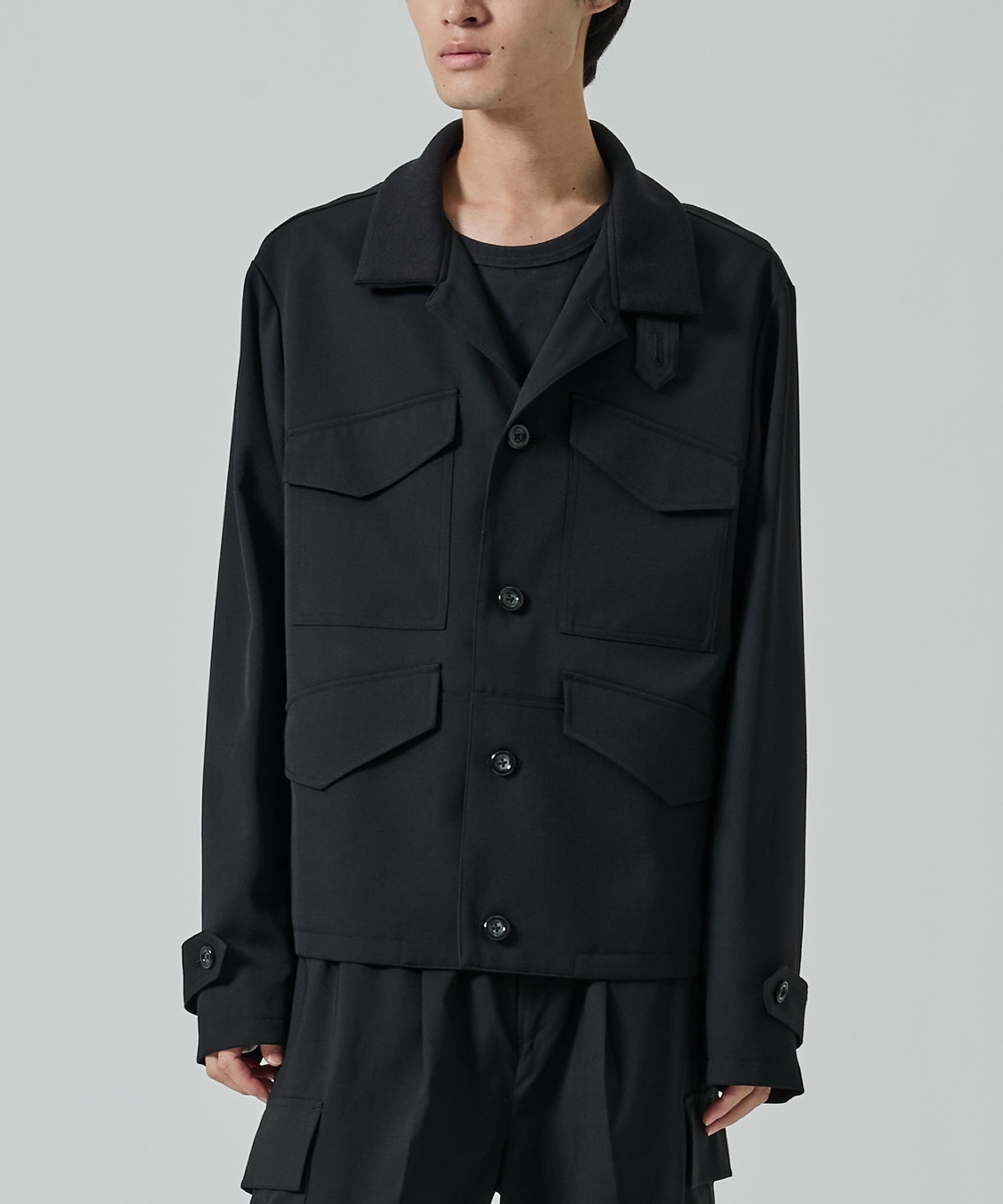 Rib Collar 4 Pockets Blouson