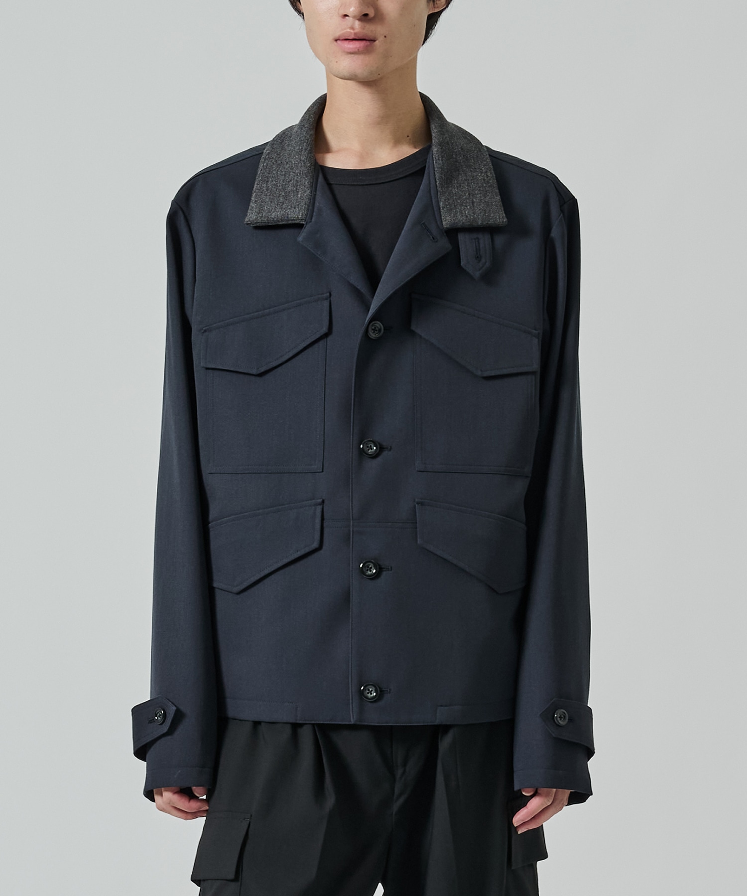 Rib Collar 4 Pockets Blouson