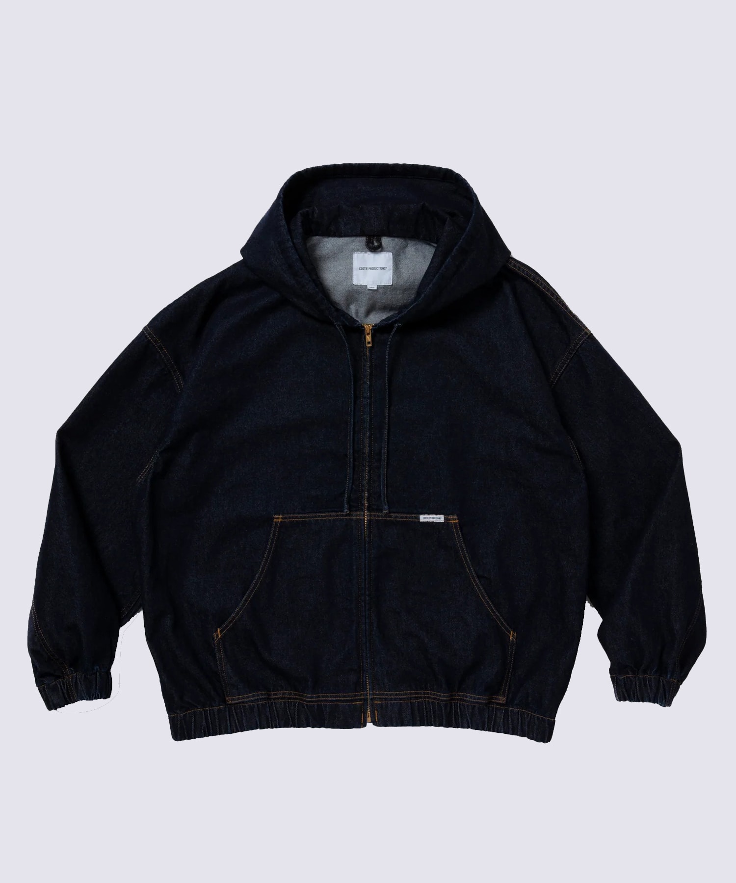 12.5oz Denim Zip Up Hooded Jacket