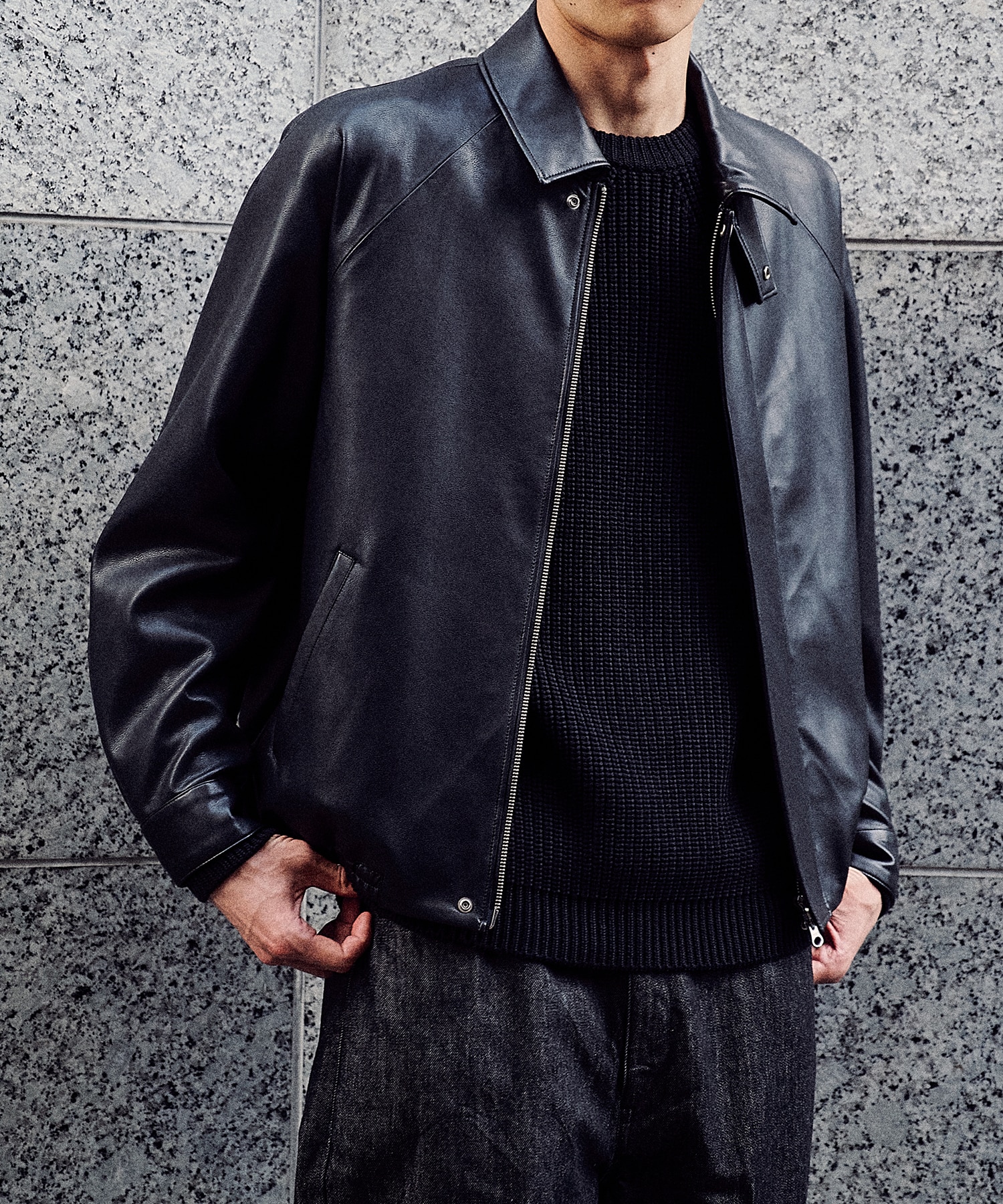 MODERN LEATHER BLOUSON