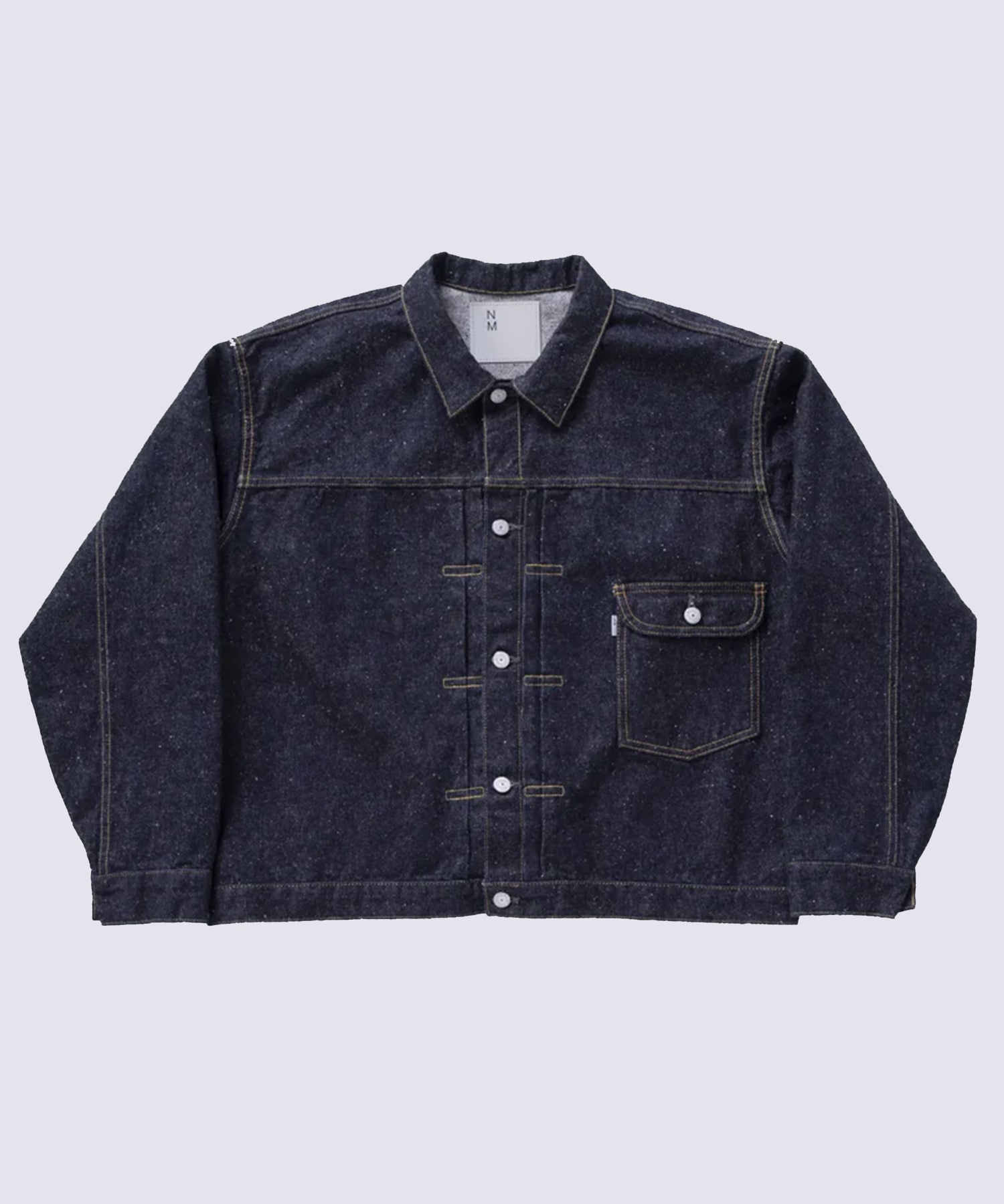 LV T-BACK DENIM JACKET BLEACH ONE-WASHED