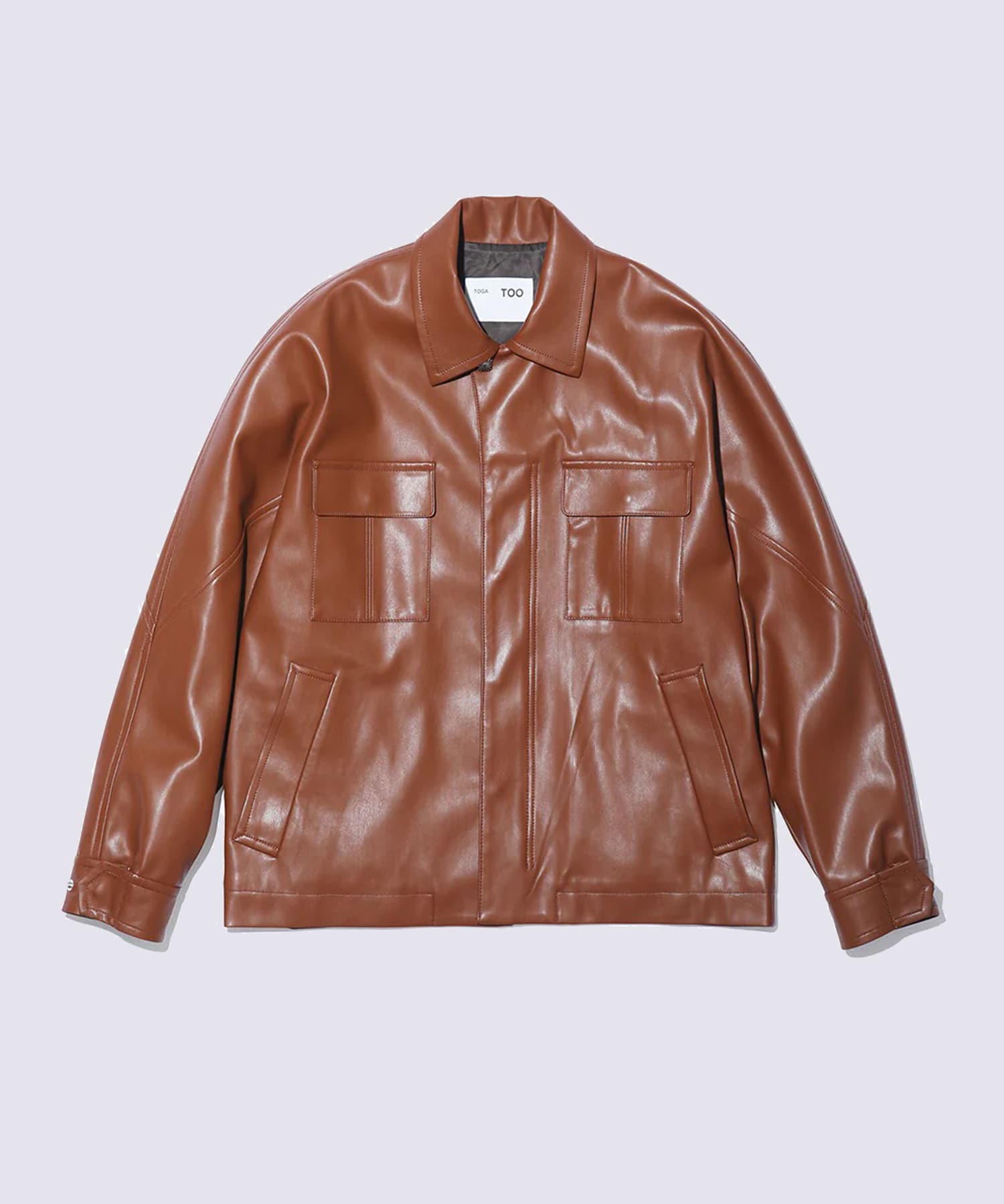 Leather shirt blouson