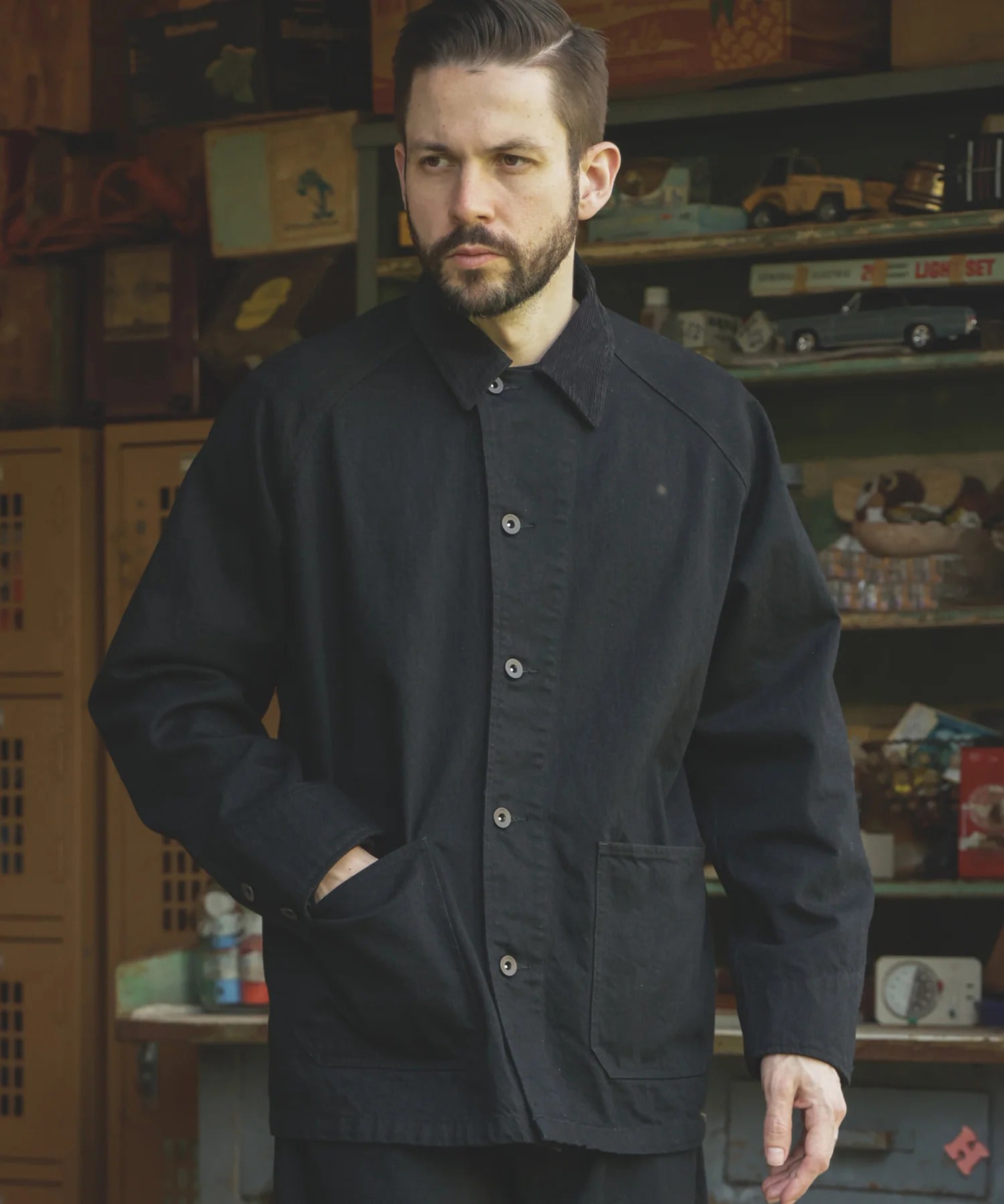 RINSE WASH 12oz CRUNCH DEINIM /5-BUTTON COVERALL