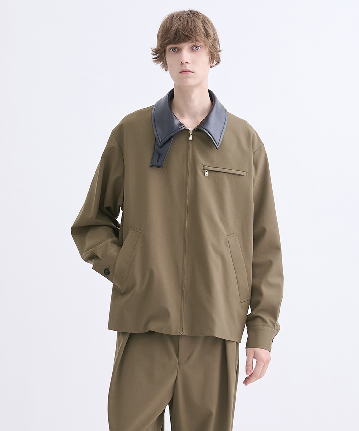 別注 Leather Color Zip Blouson