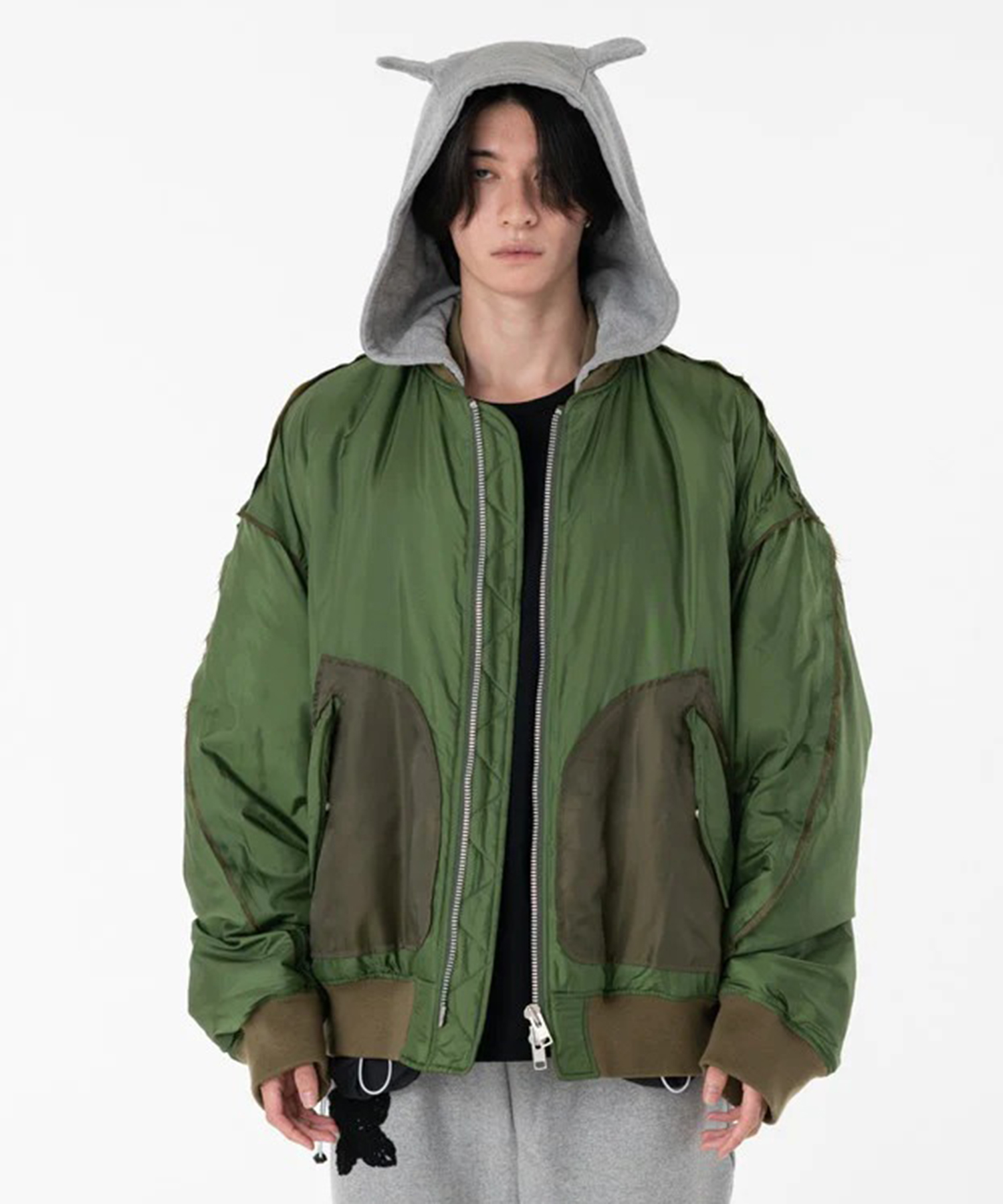 DEVILS EAR HOODIE DOWN MA-1