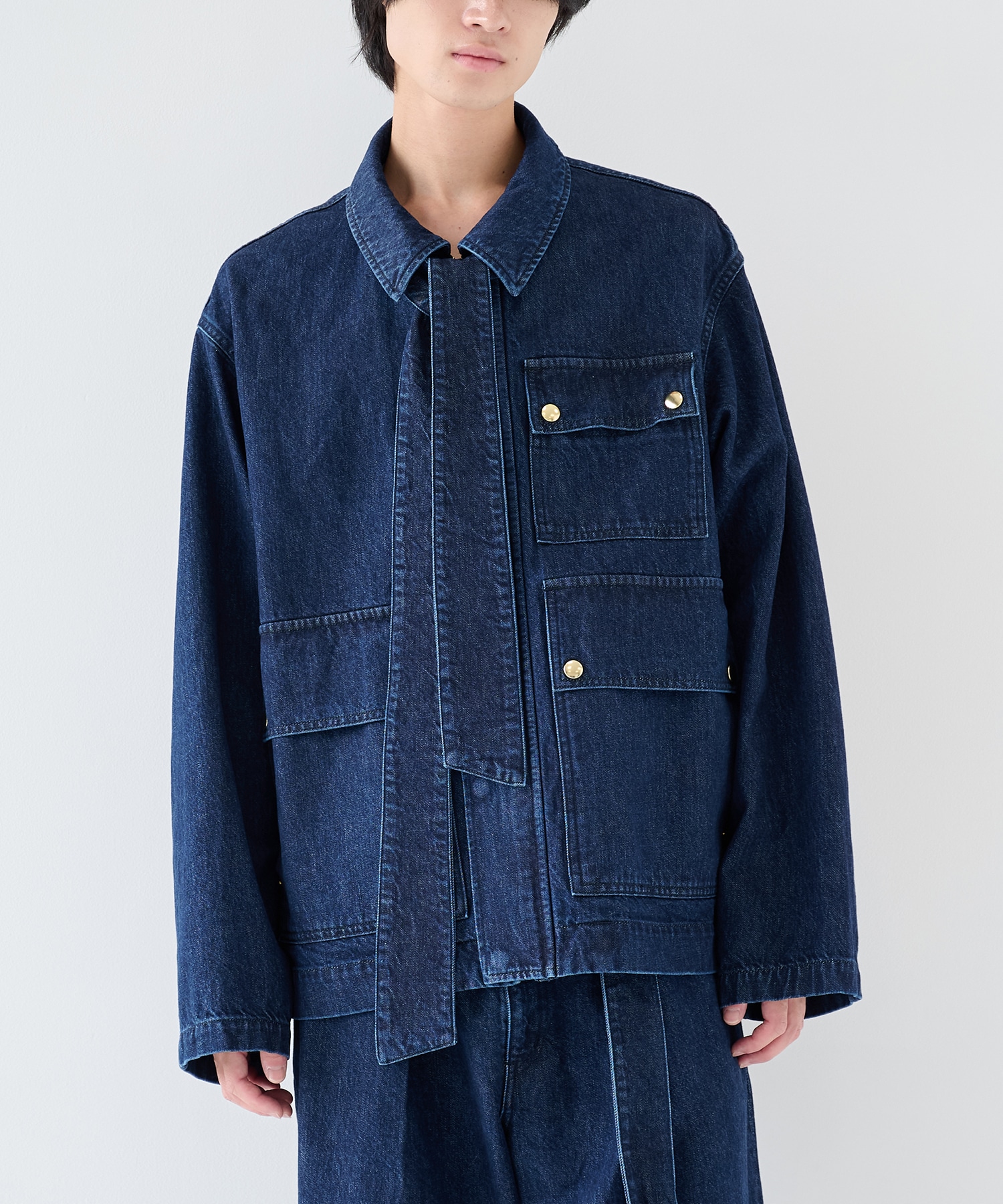 CULLNI Bow Tie Denim Jacket セットアップ　クルニ CULLNI Bow Tie Denim Jacket セットアップ クルニ