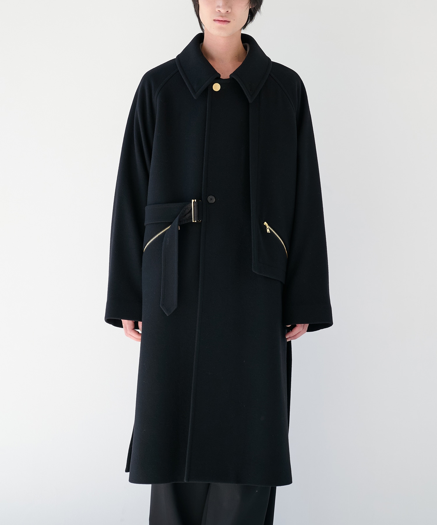 別注 Soutien Collar Tie Locken coat