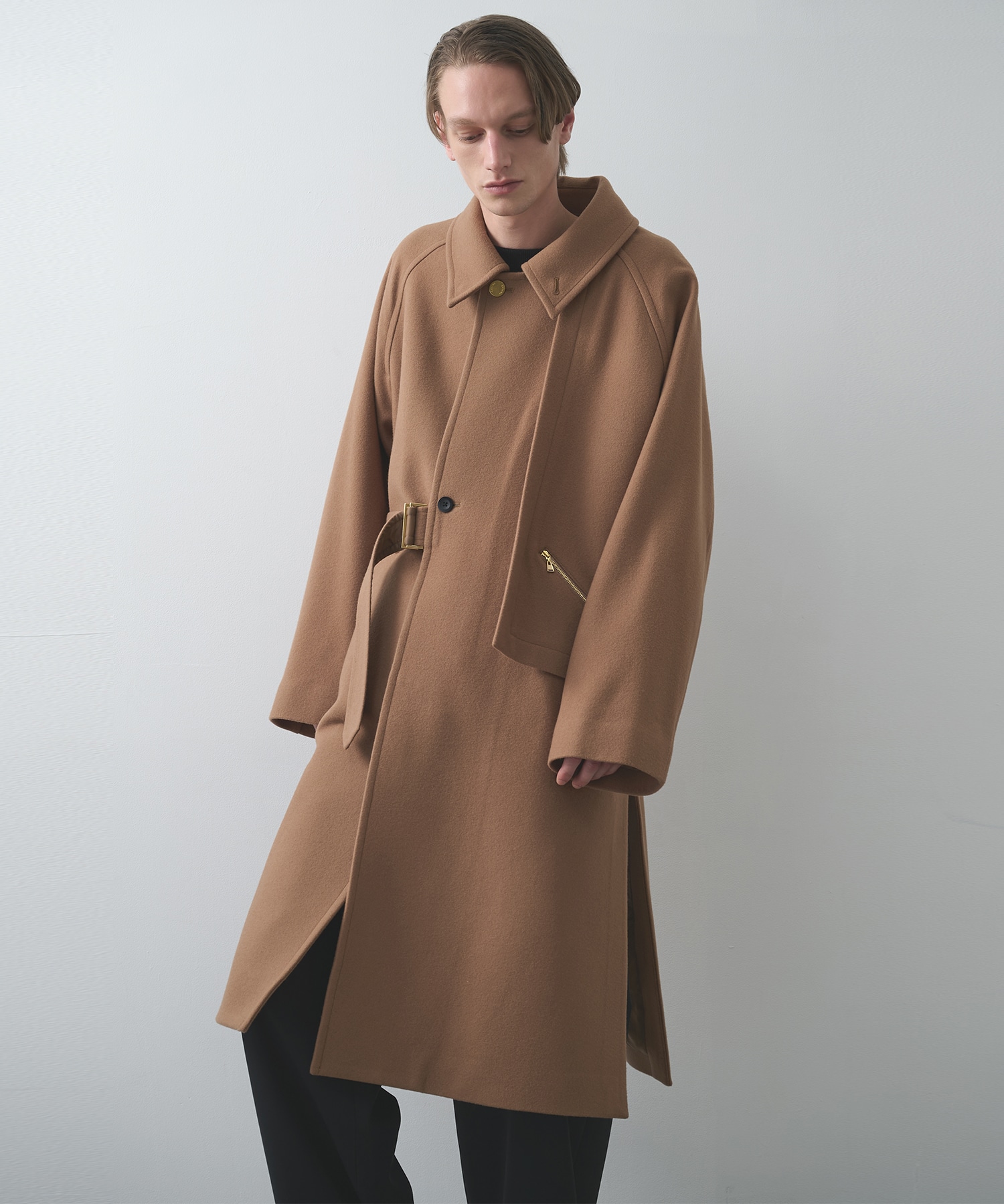 別注 Soutien Collar Tie Locken coat