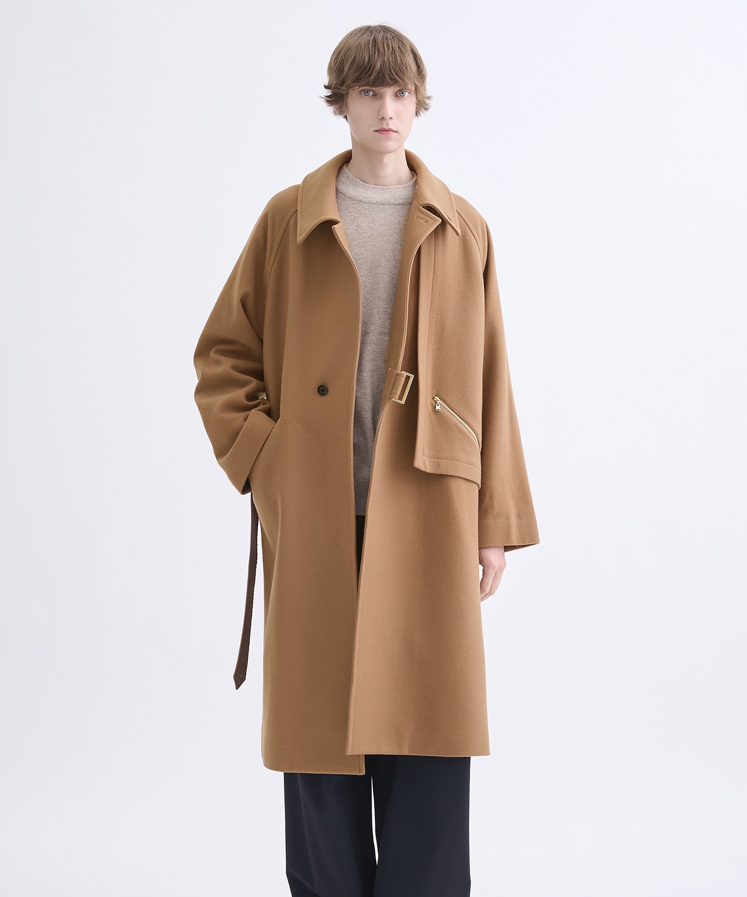 別注 Soutien Collar Tie Locken coat