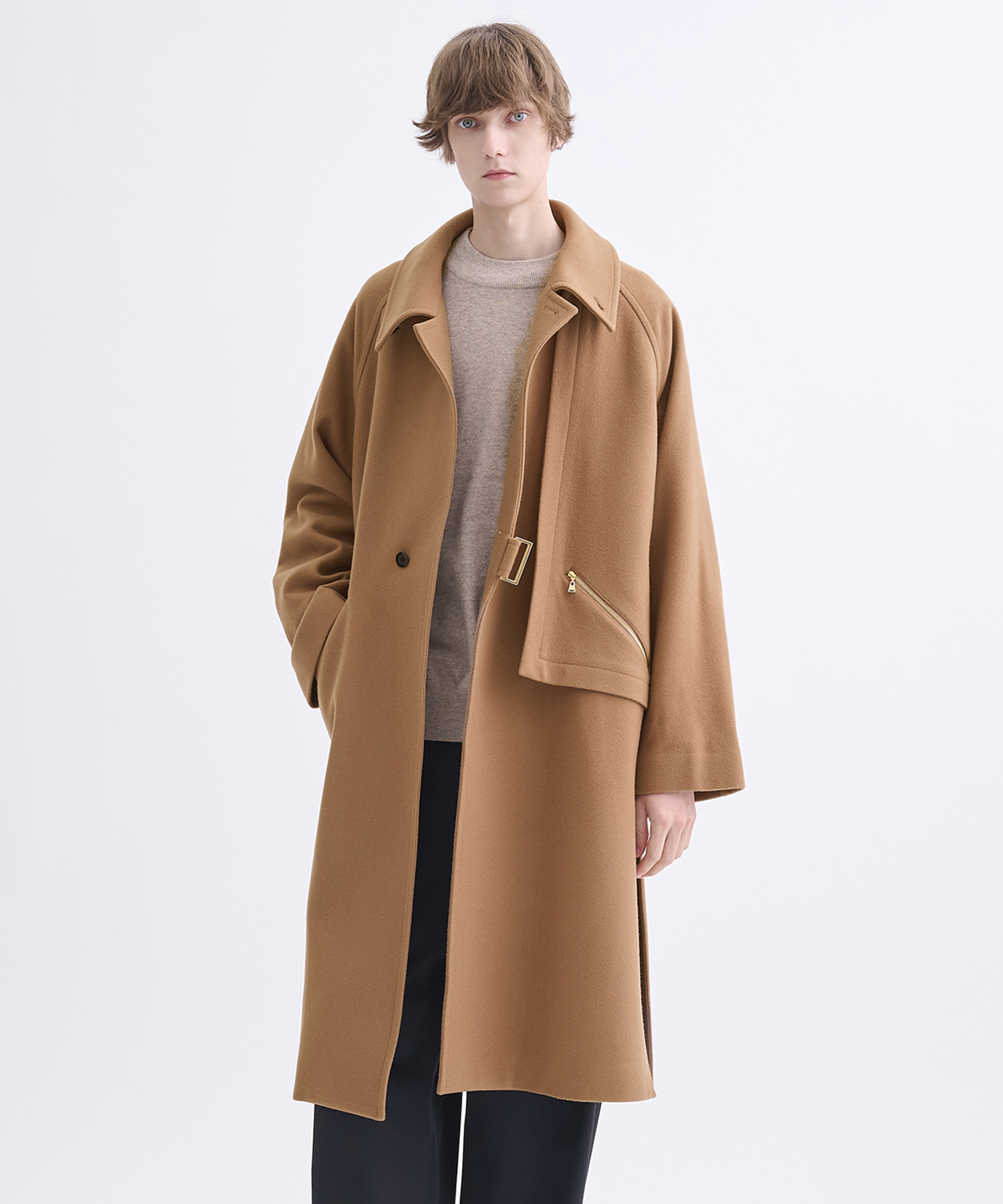 別注 Soutien Collar Tie Locken coat