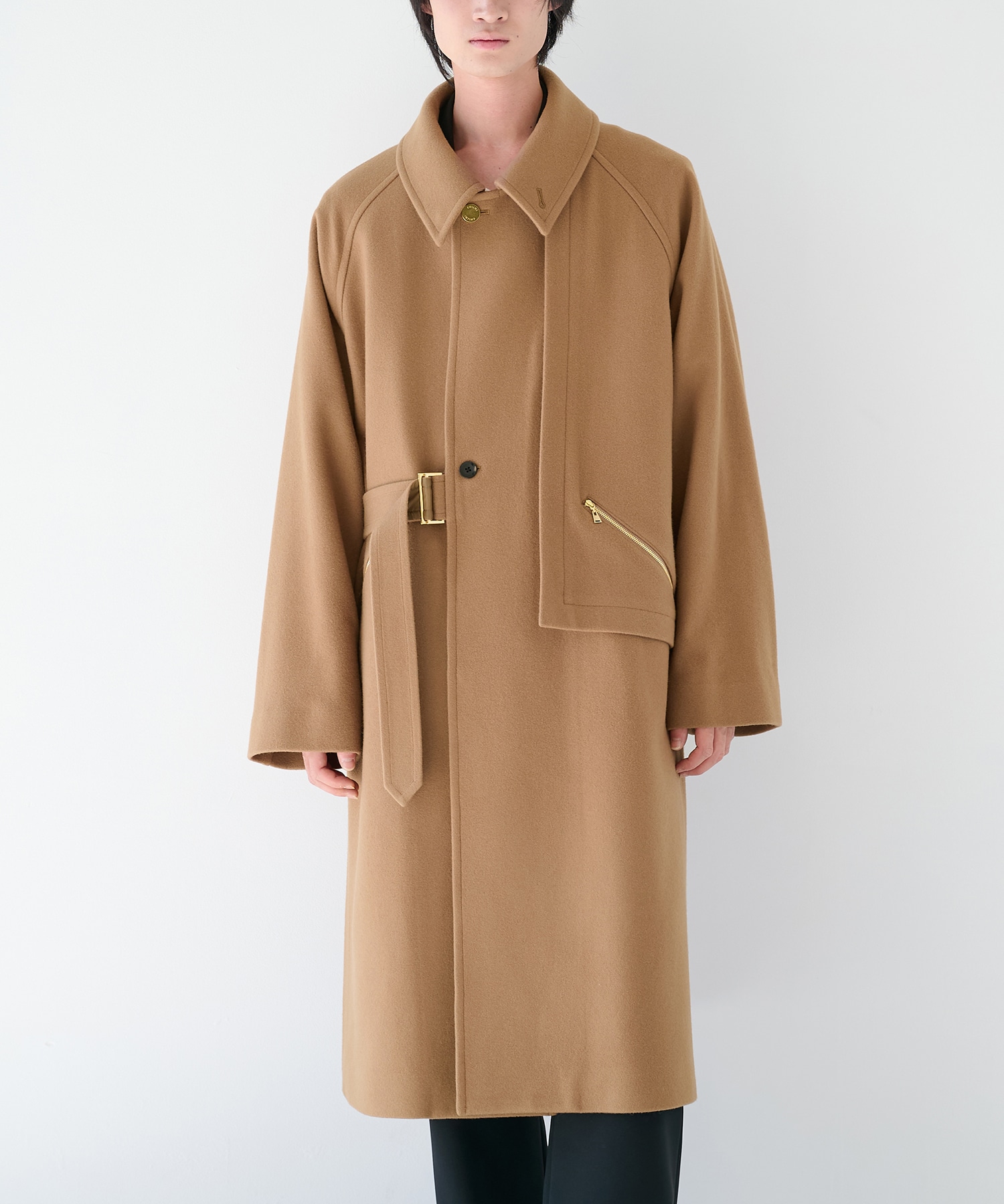 別注 Soutien Collar Tie Locken coat