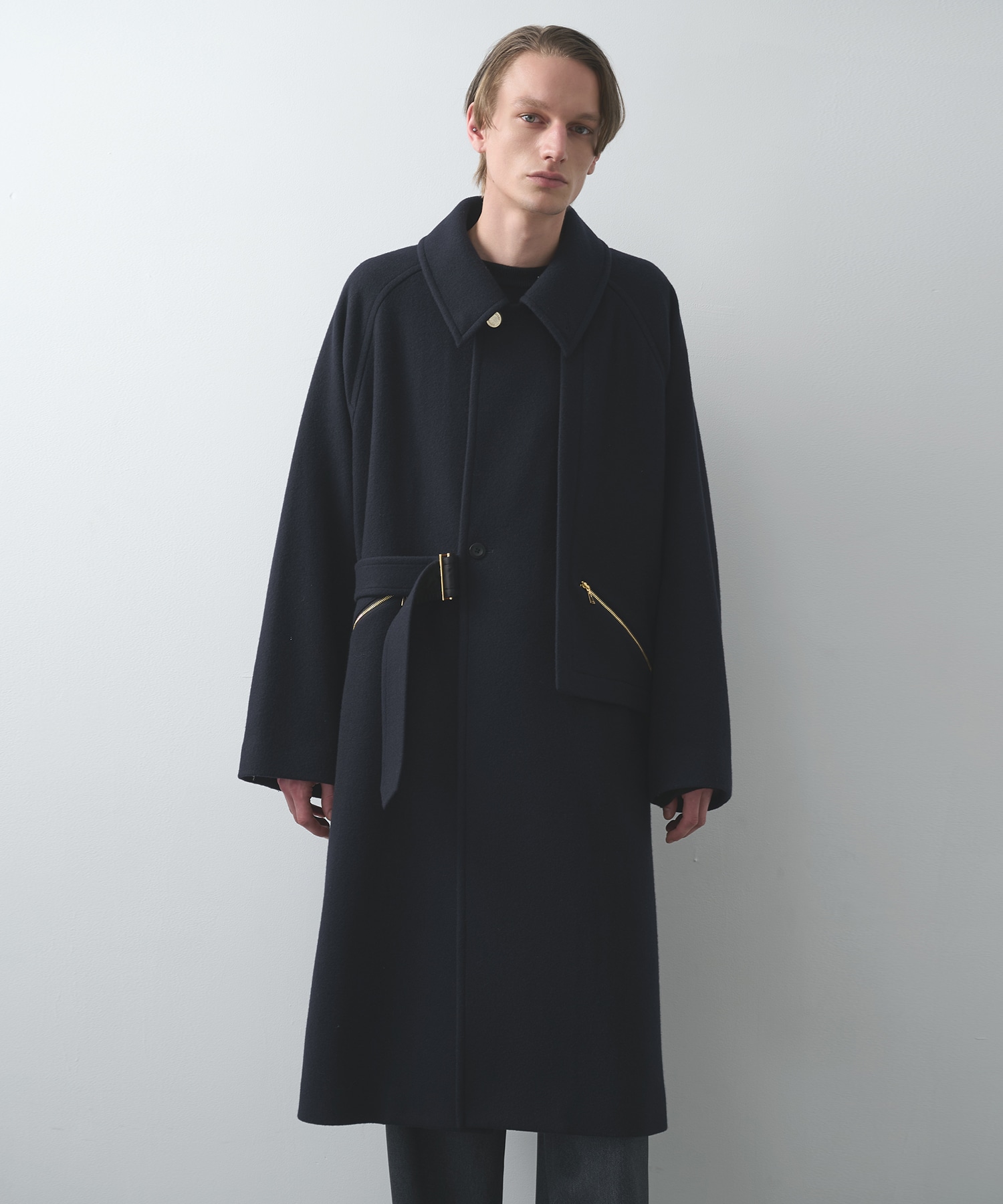 別注 Soutien Collar Tie Locken coat