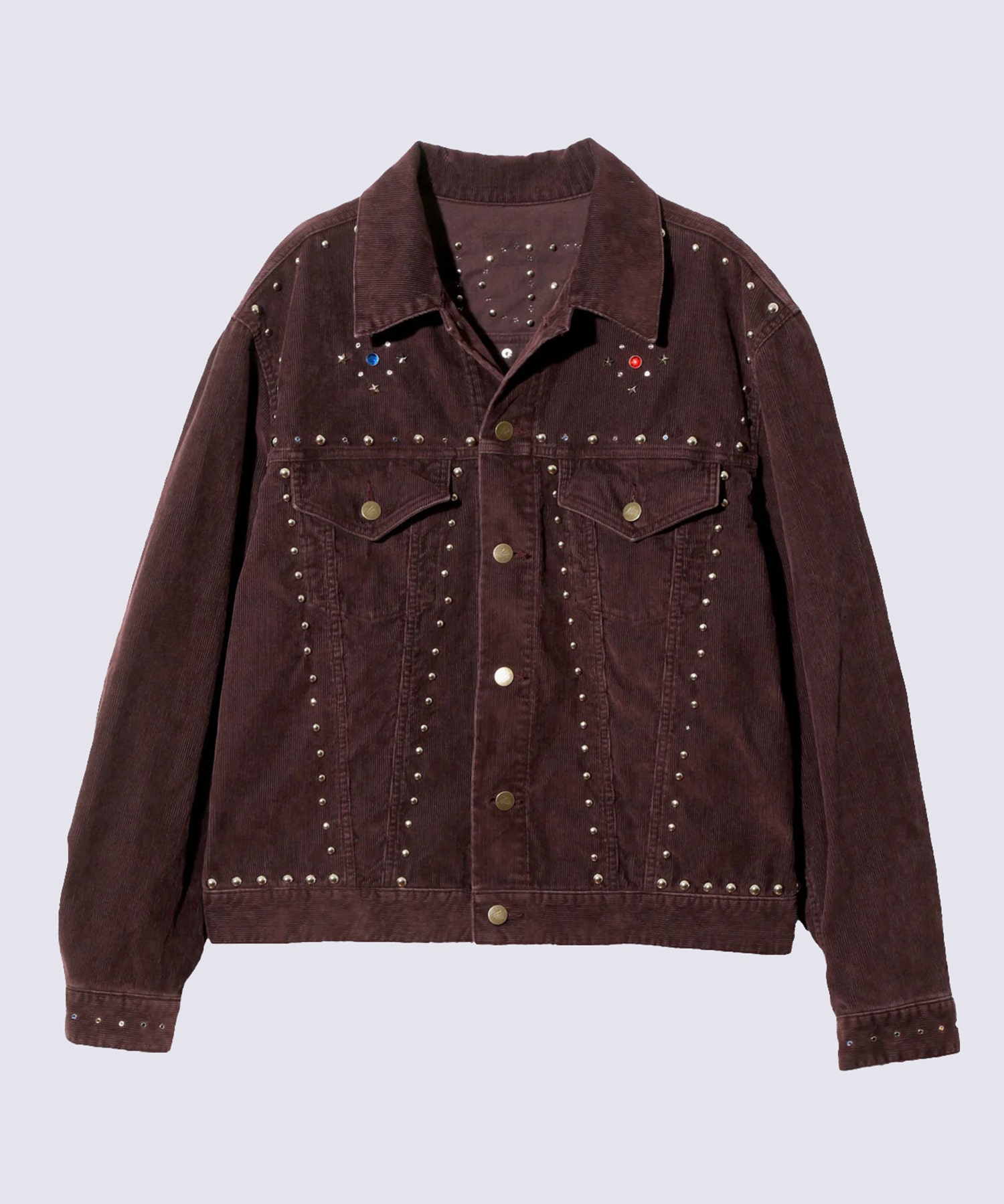 Studded Jean Jacket - 14W Corduroy
