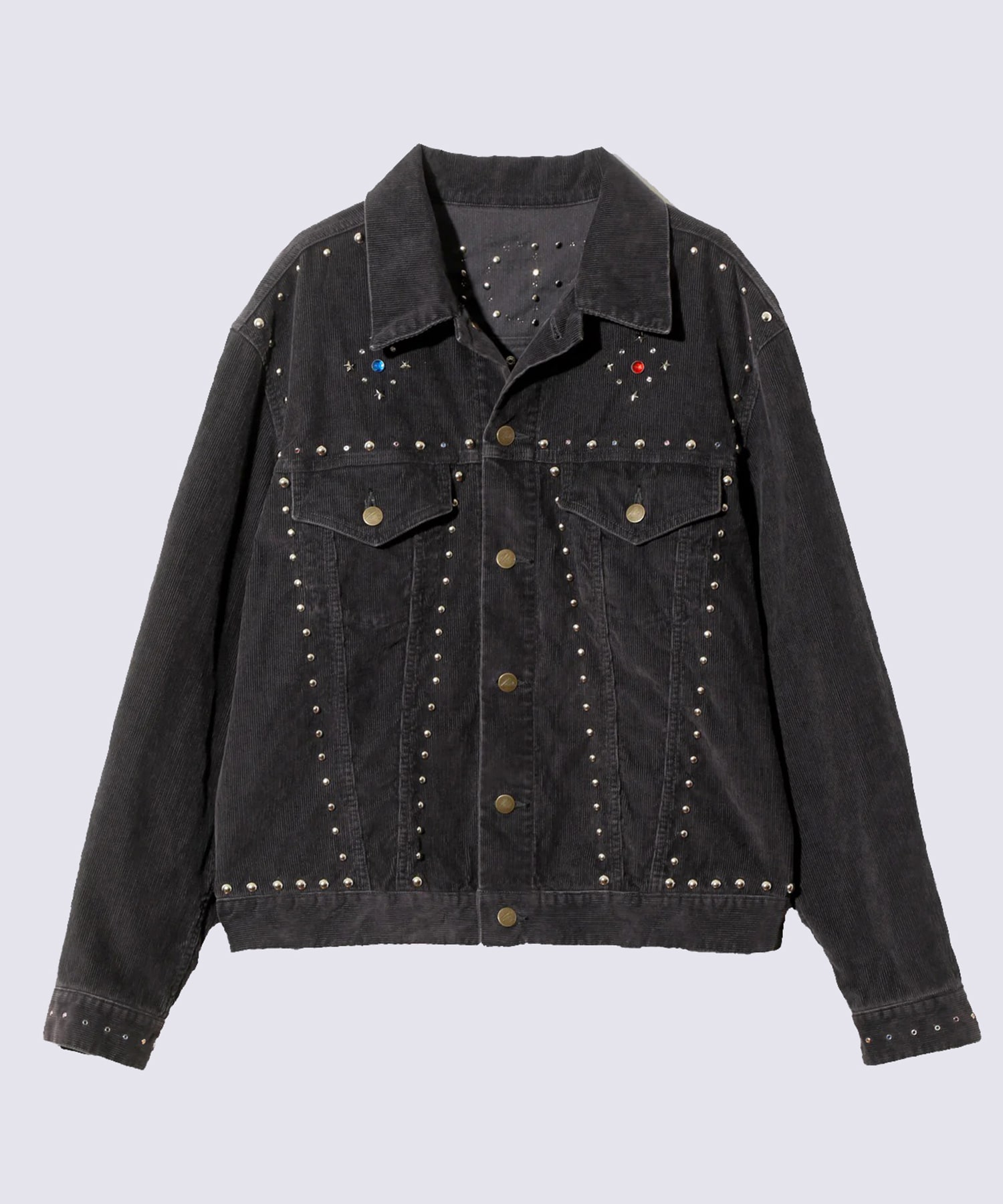 Studded Jean Jacket - 14W Corduroy