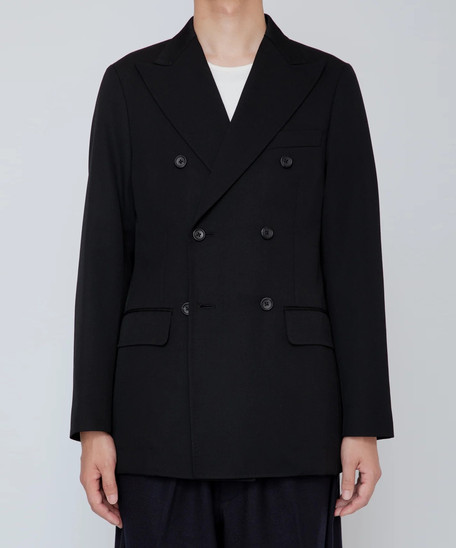 MELANGE TWILL DOUBLE BREASTED JACKET