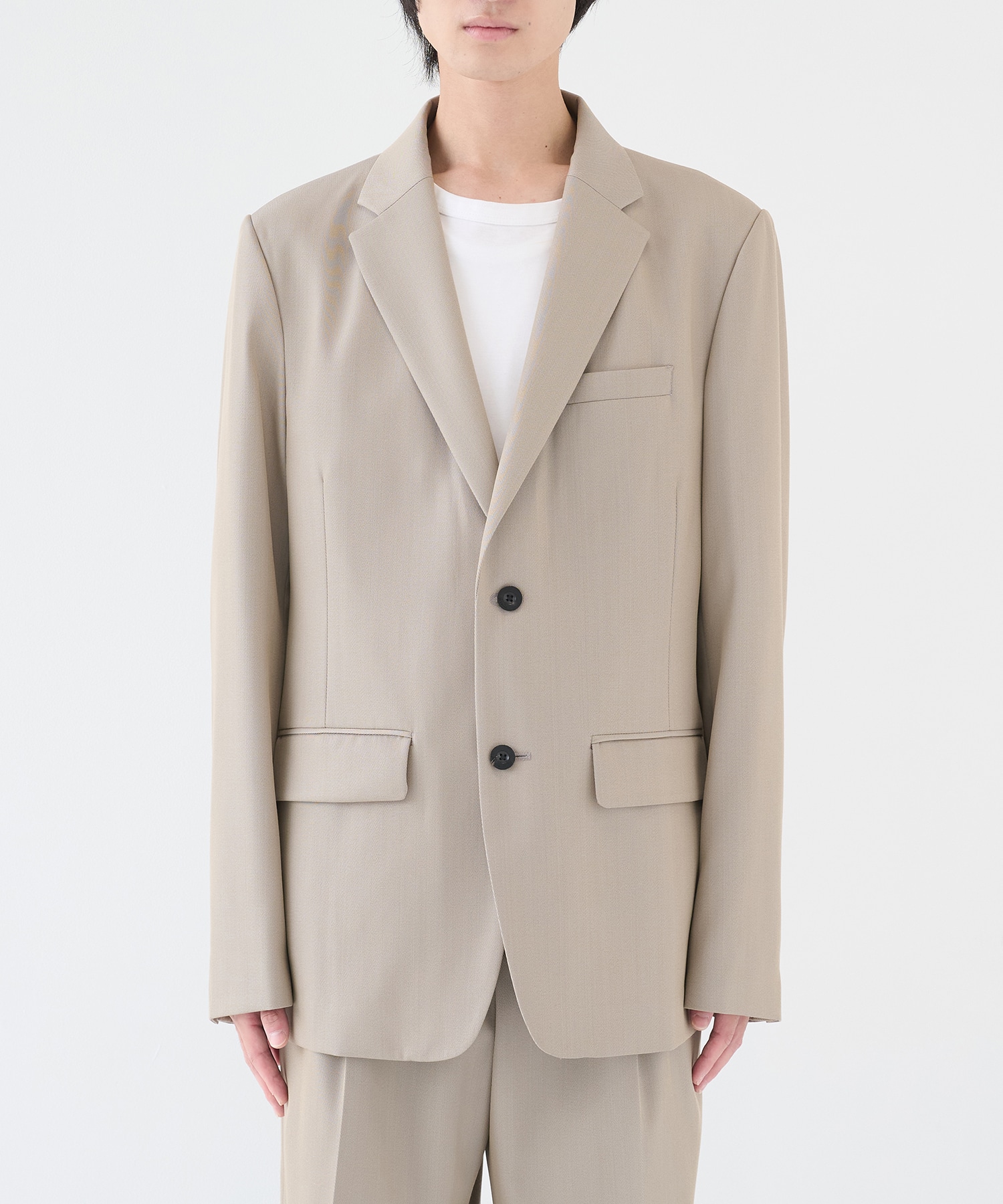 NOTCHED LAPEL SINGLE JAKET