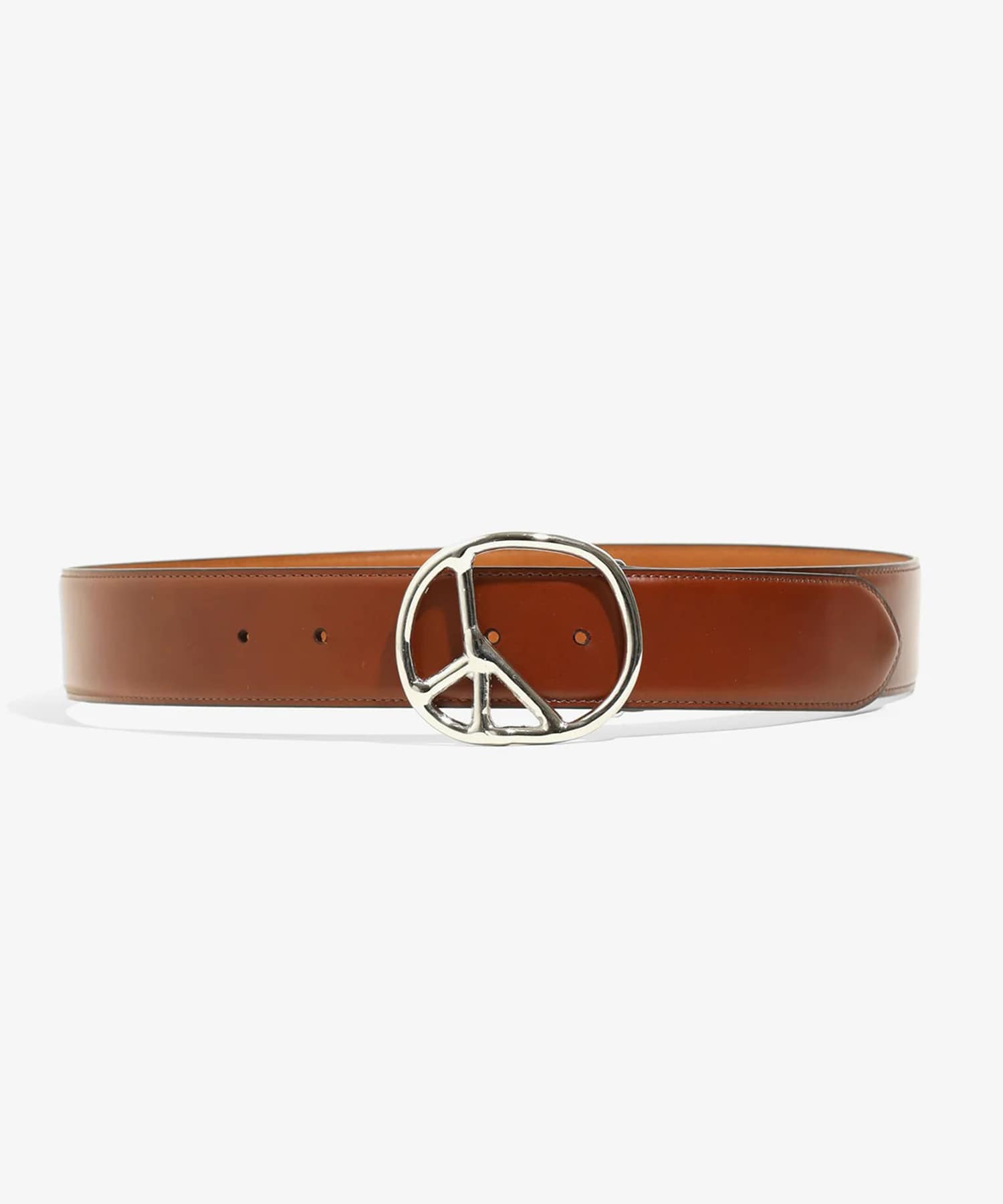 Peace Buckle Belt - Steer Lthr.