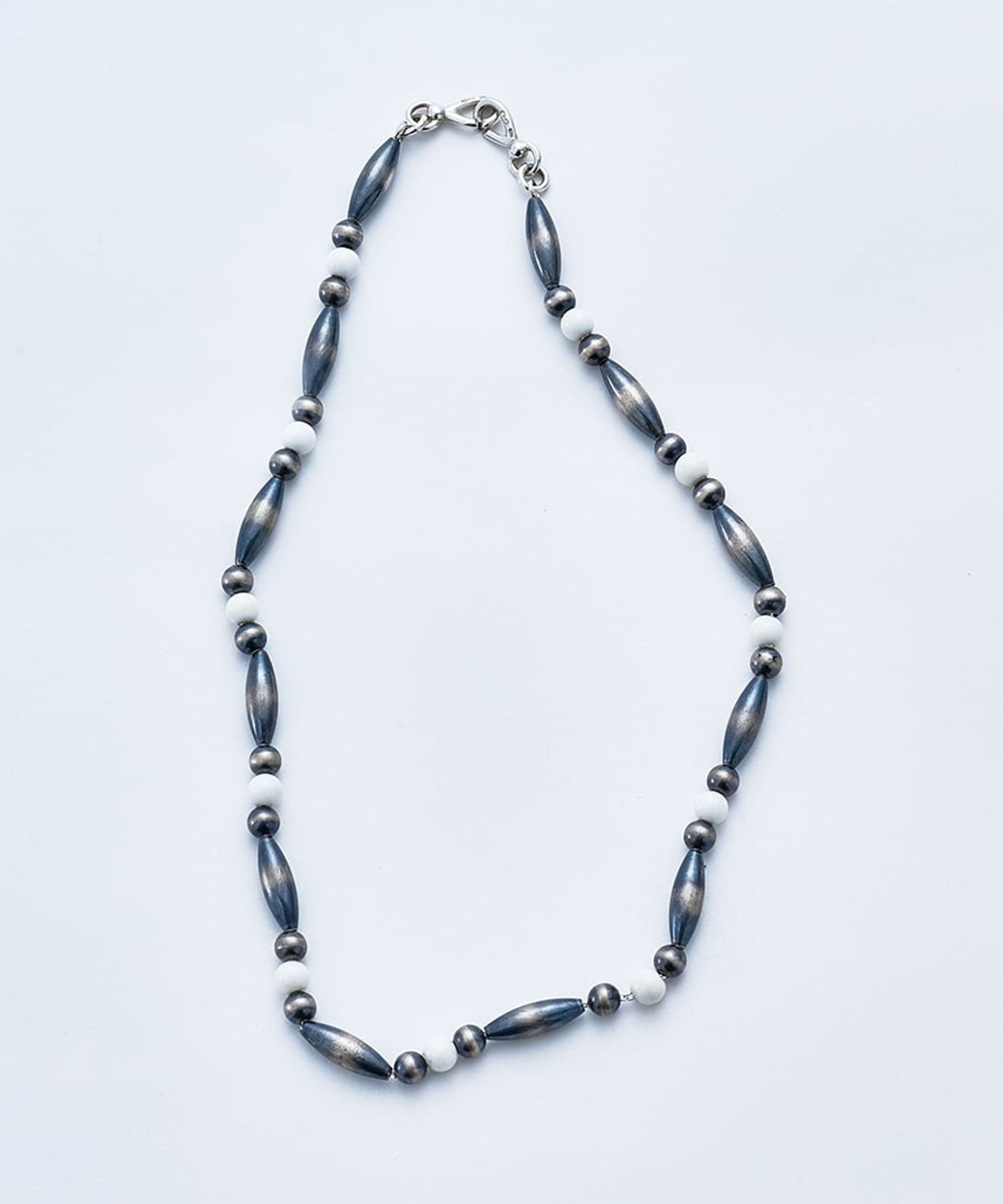 C-048 Breastplate Navajo Pearl Necklace(White onyx) (47cm)