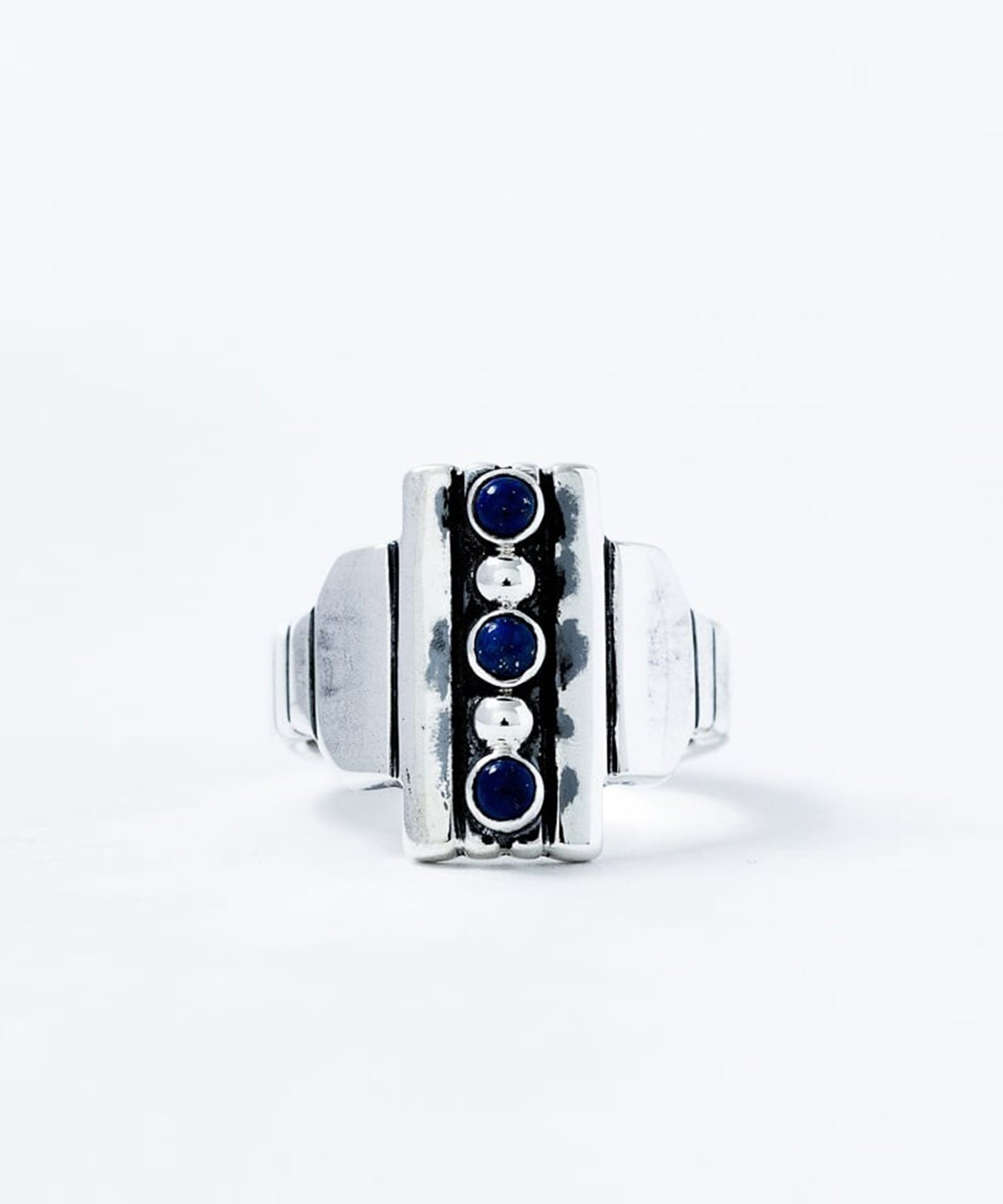 R-074 SV ラピスラズリ付き Brick ring【Rectangle】