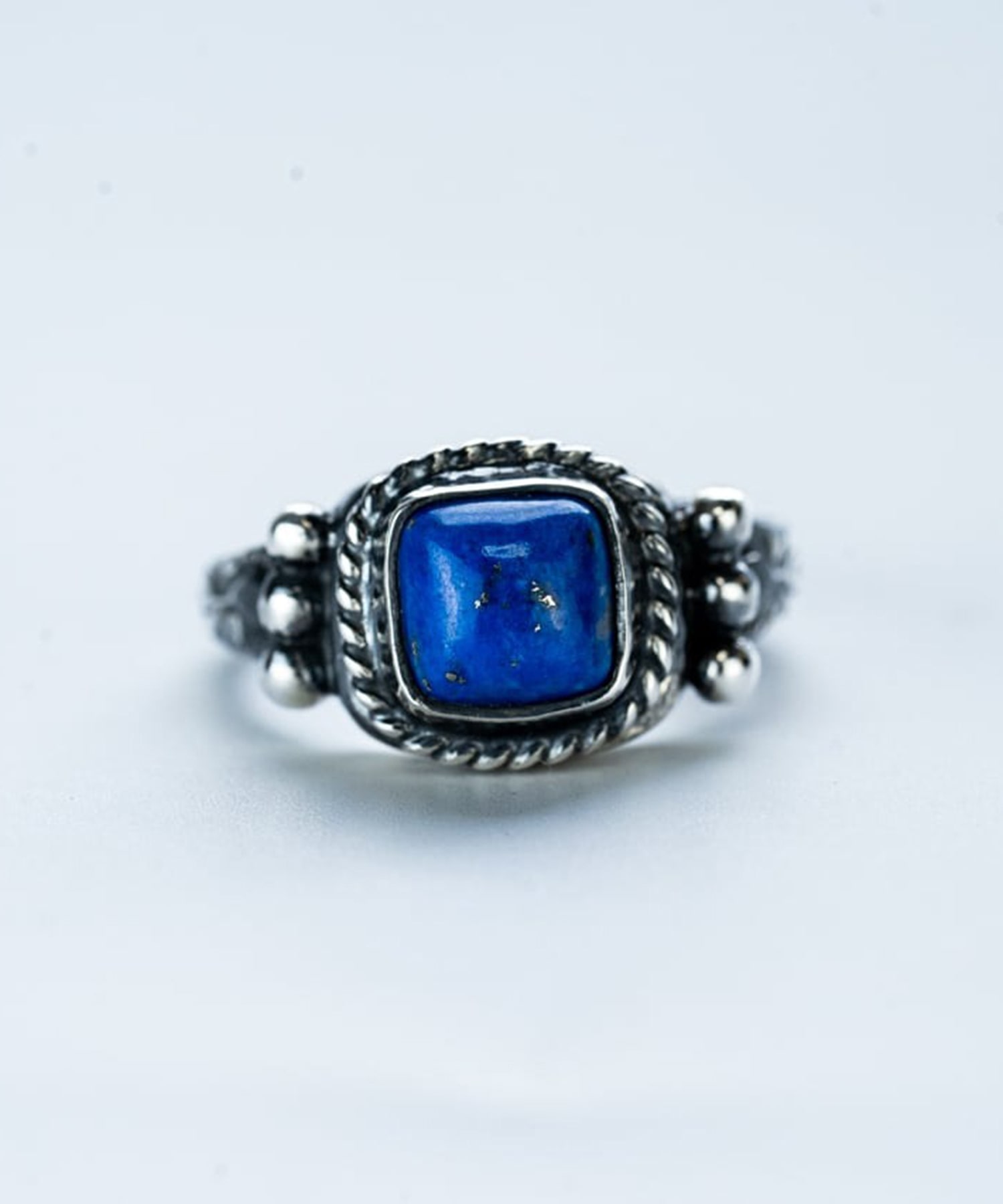 R-099 Native square signet ring (lapis lazuli)