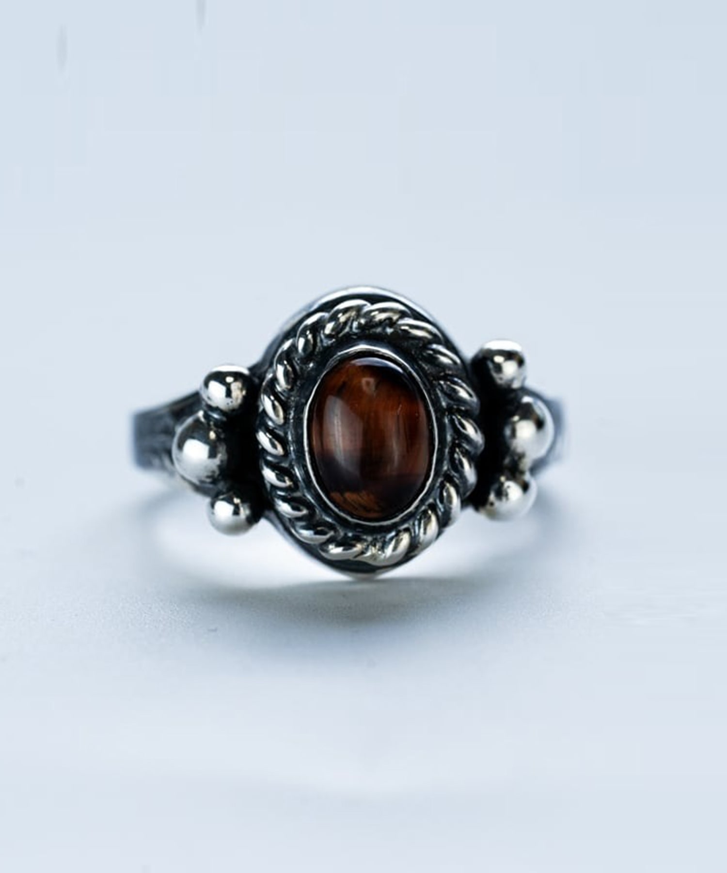 R-095 Native Oval Signet Ring (Tiger Eye)