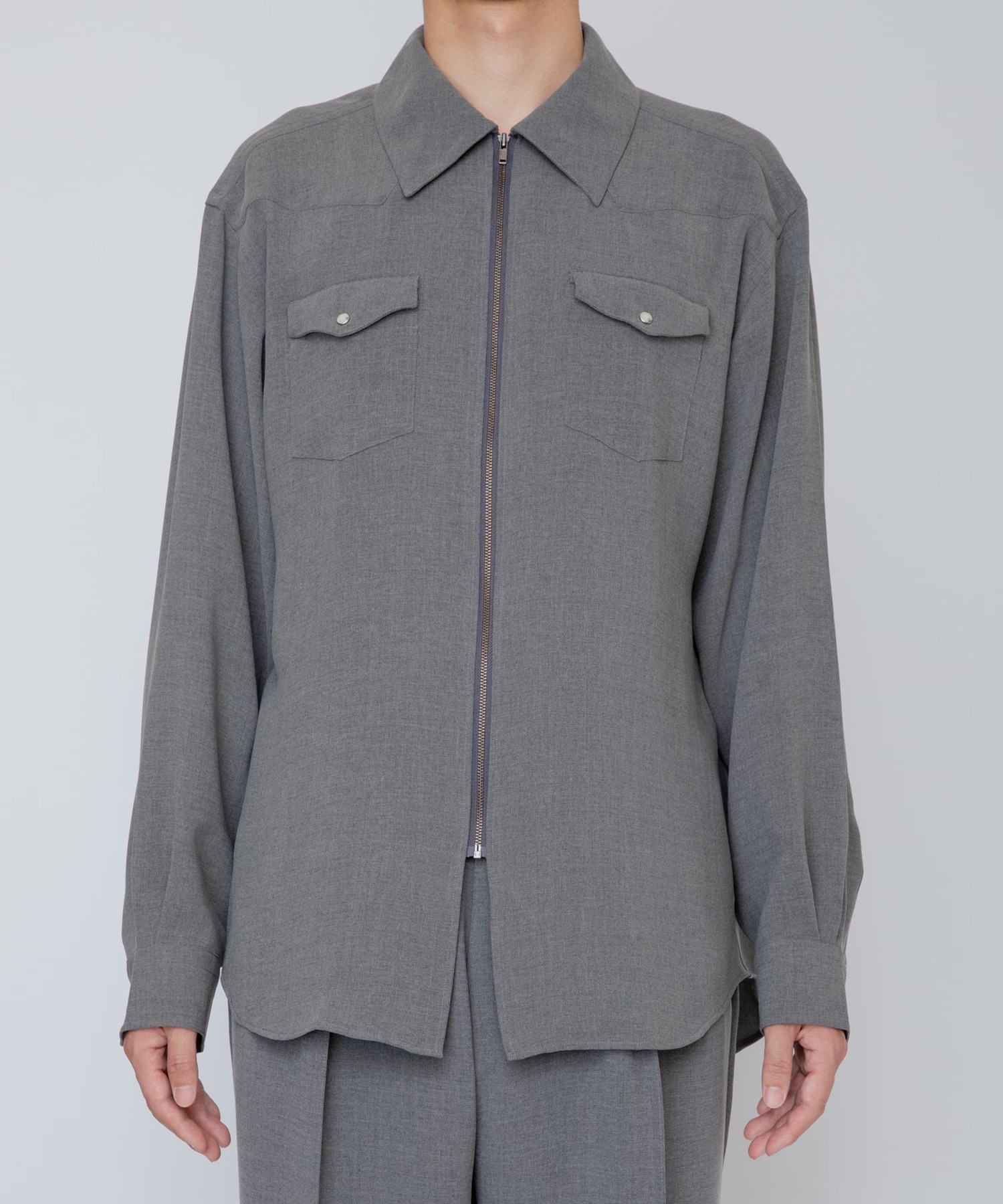 MELANGE TWILL WESTERN SHIRT