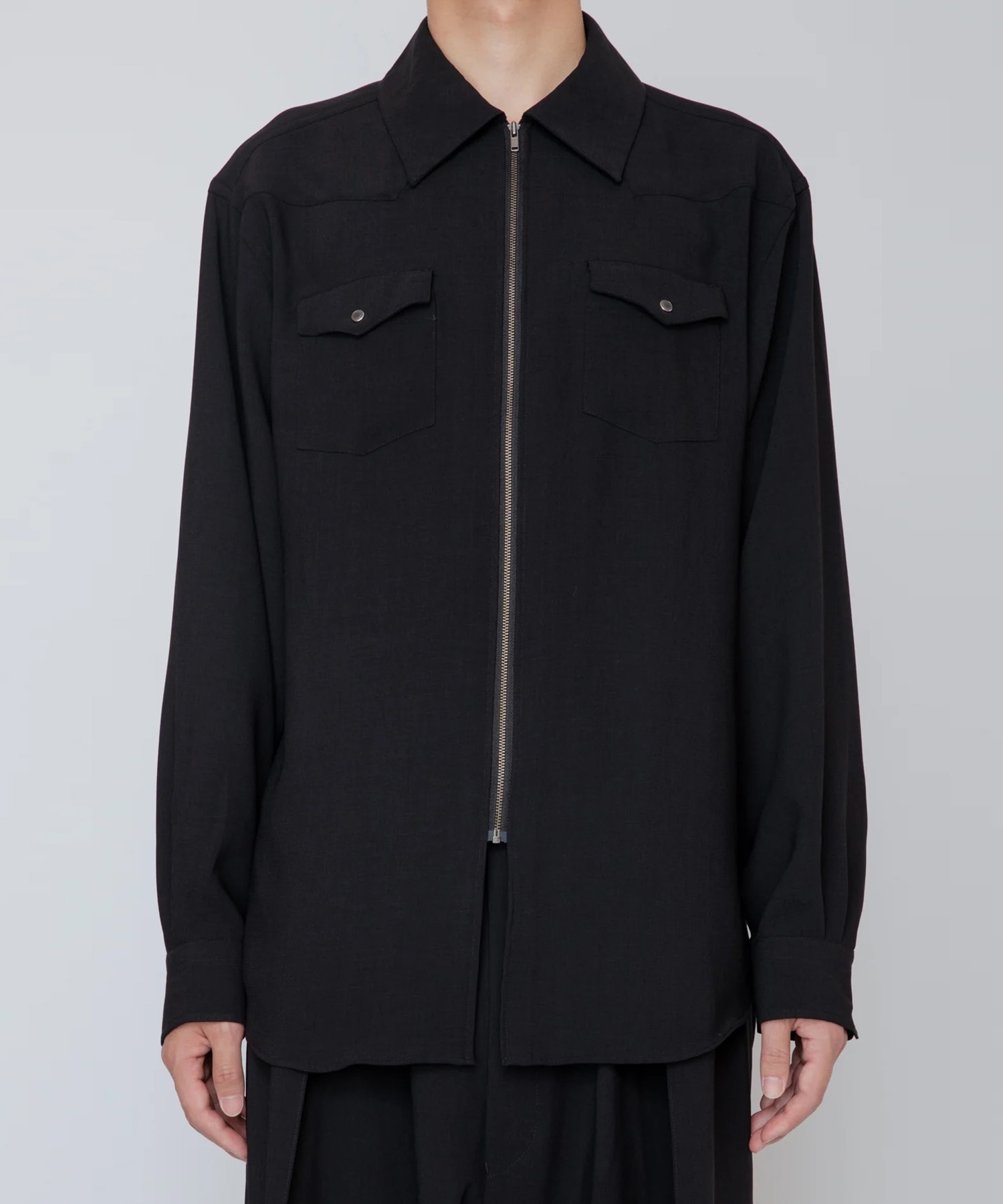 MELANGE TWILL WESTERN SHIRT