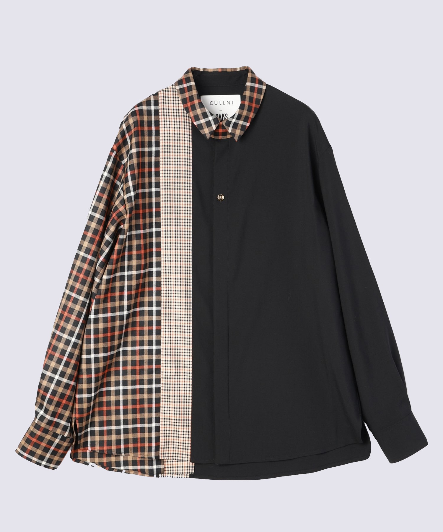 CULLNI for DAKS LONDON Asymmetrical Switching Chin Tab Shirt