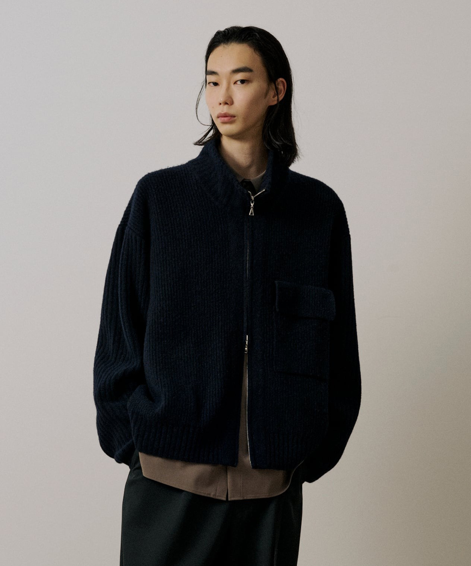 ZIP High Neck Knit
