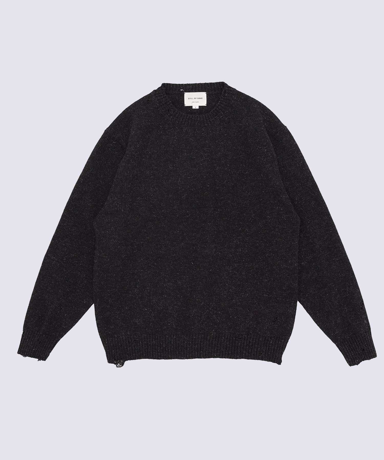 Punched shetland sweater
