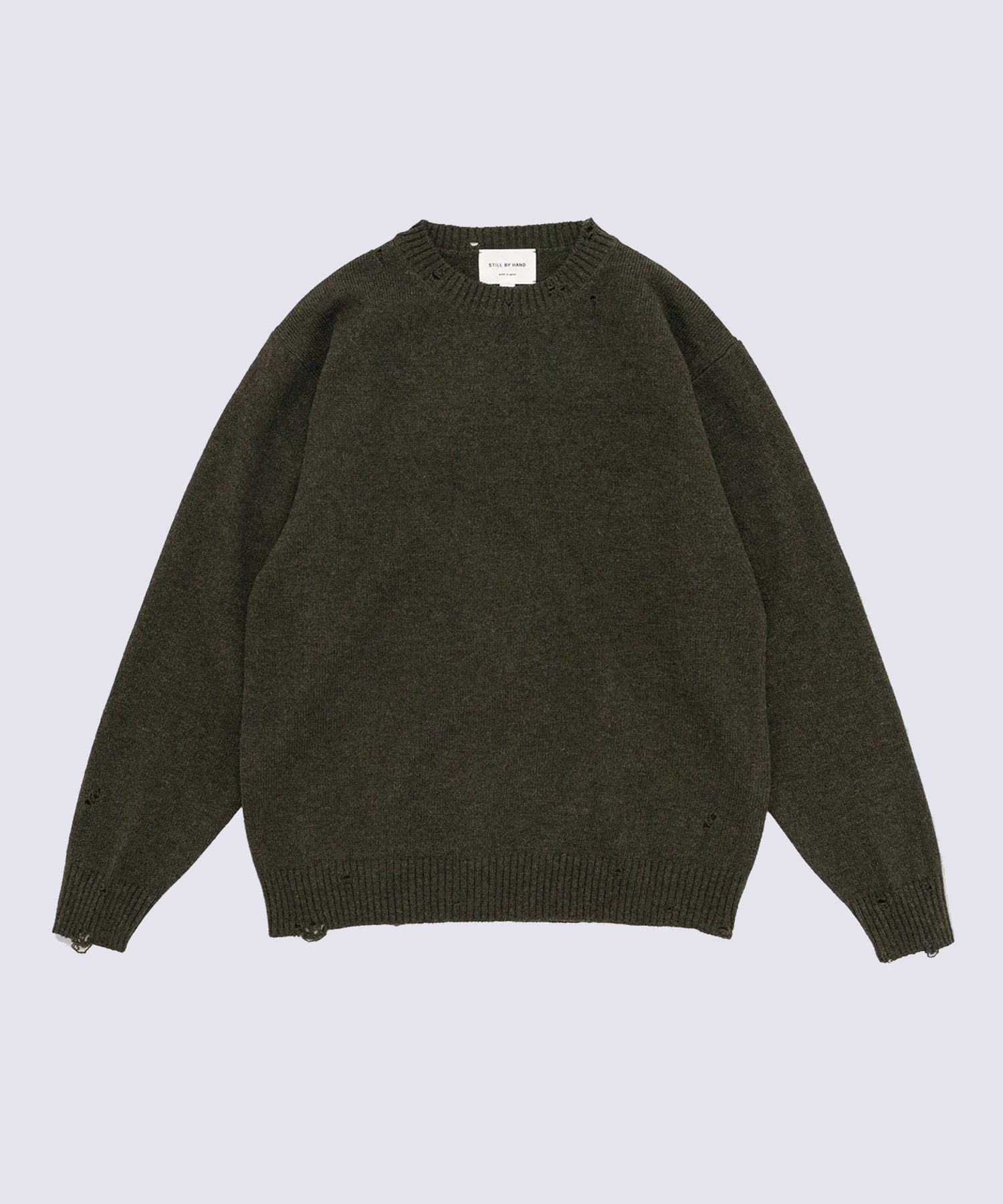 Punched shetland sweater