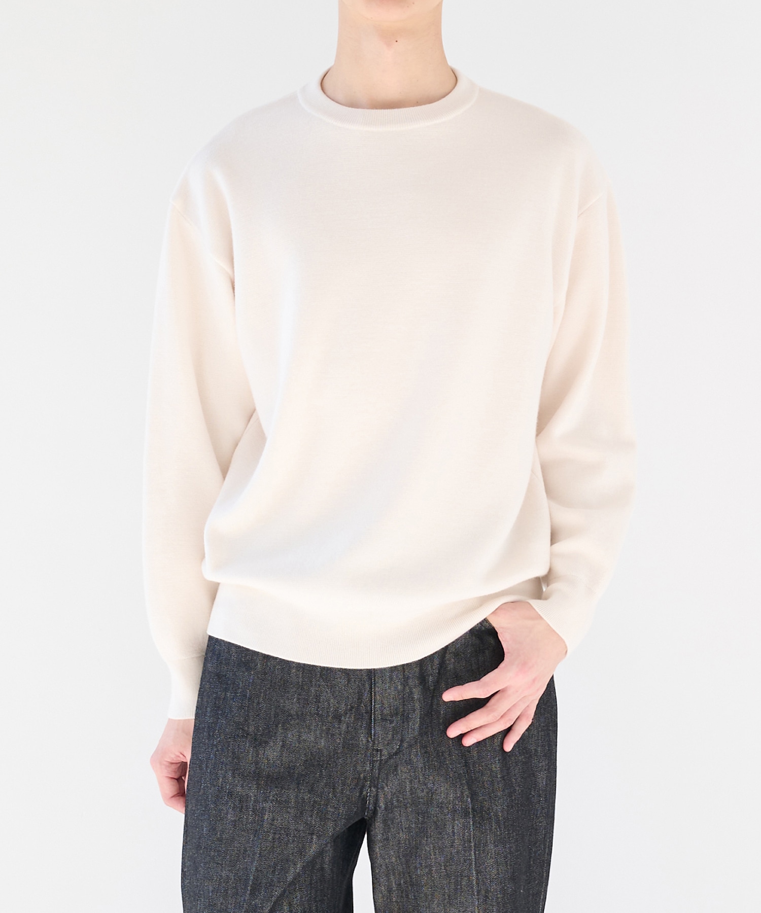 CASHMERE WOOL CREWNECK KNIT