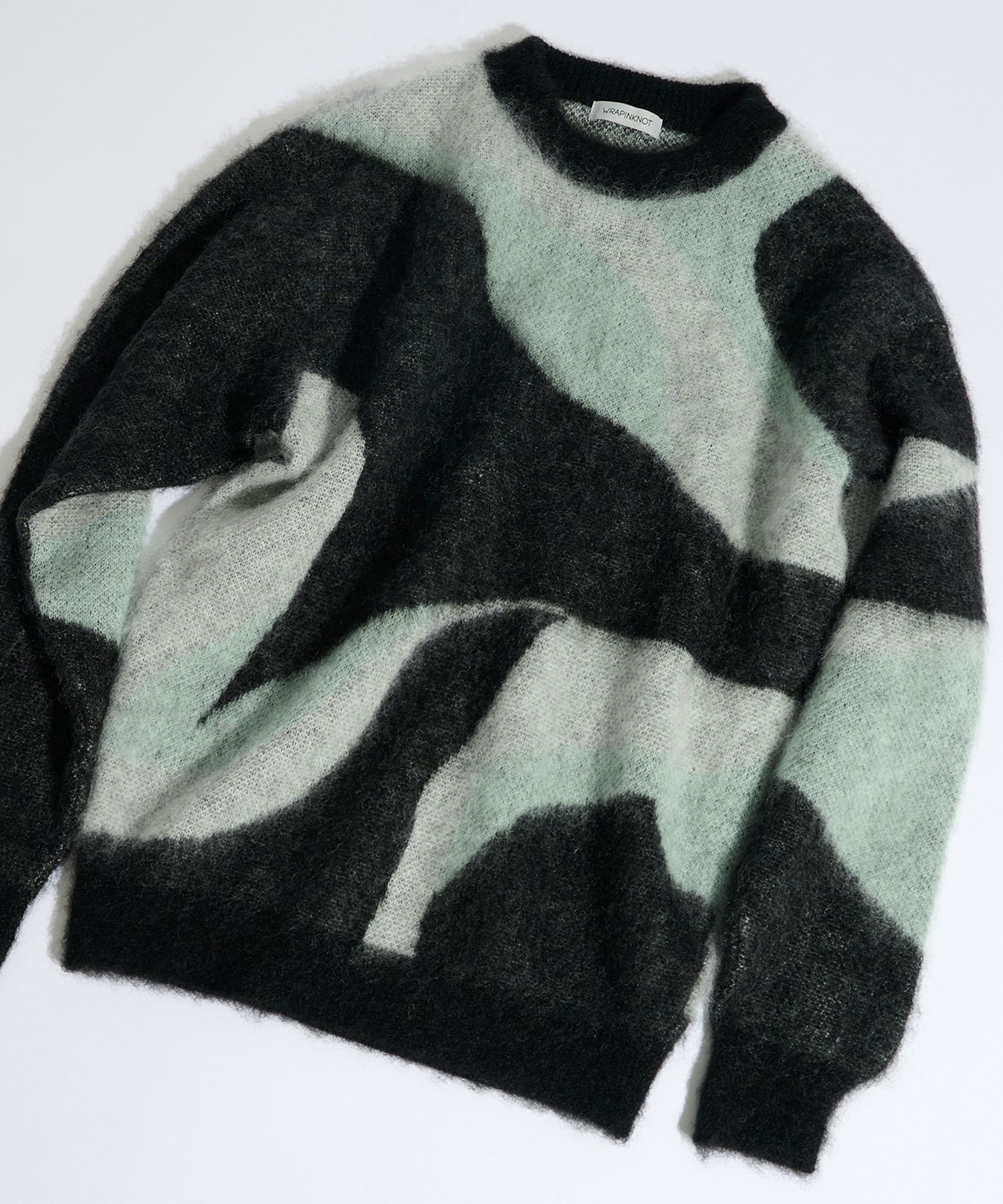 別注 Mohair Jacquard Crew Neck Knit