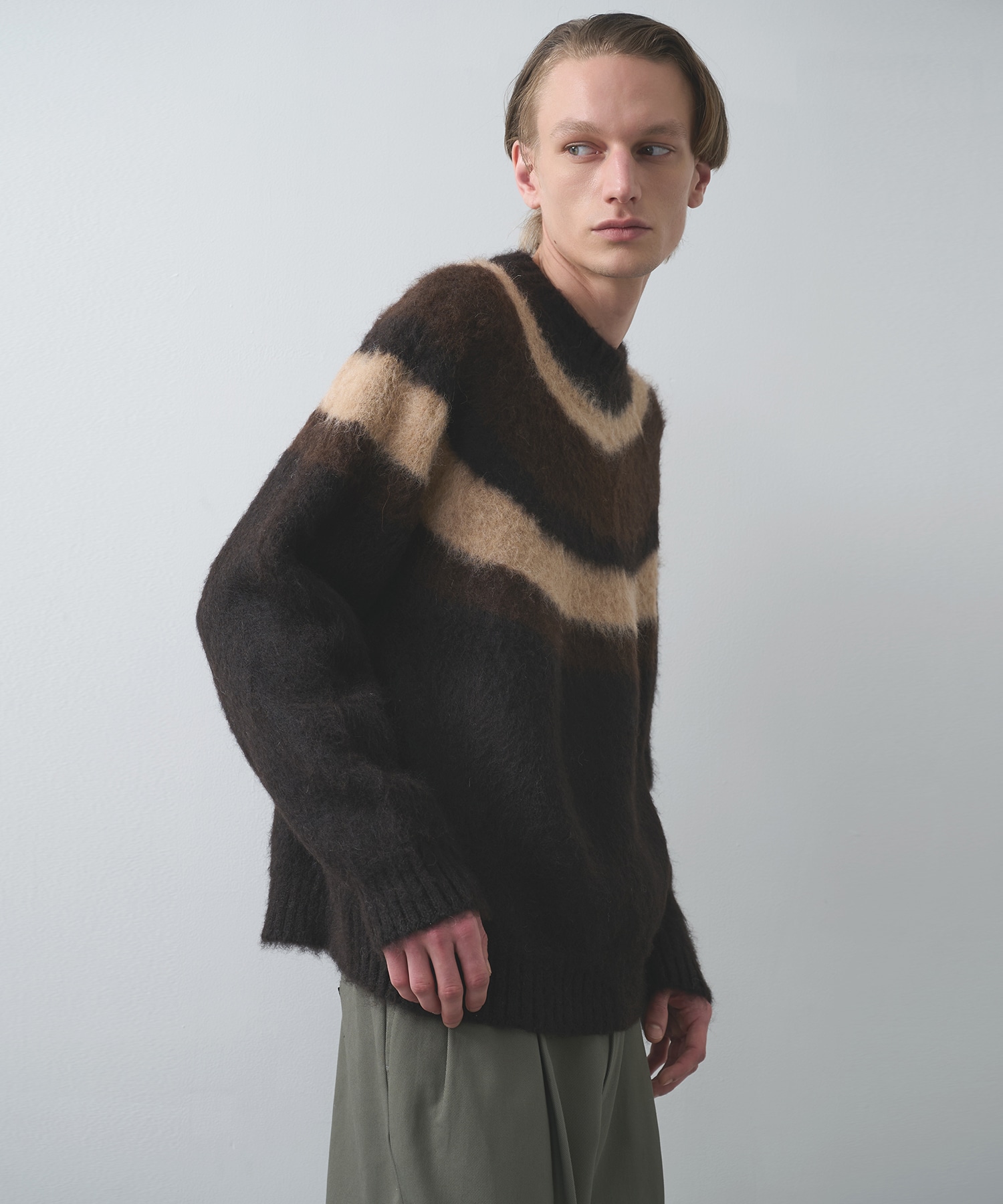 ALPACA BRUSHED STRIPED JUMPER