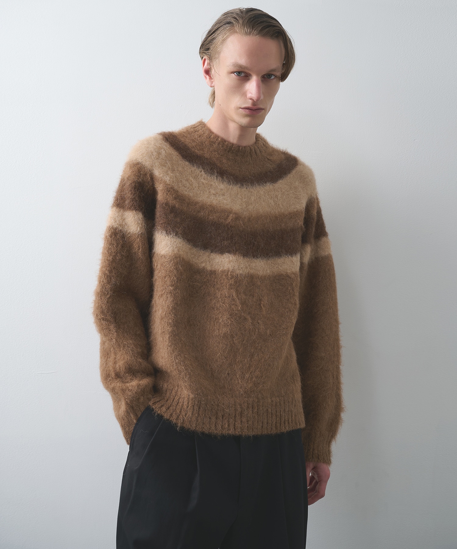 ALPACA BRUSHED STRIPED JUMPER