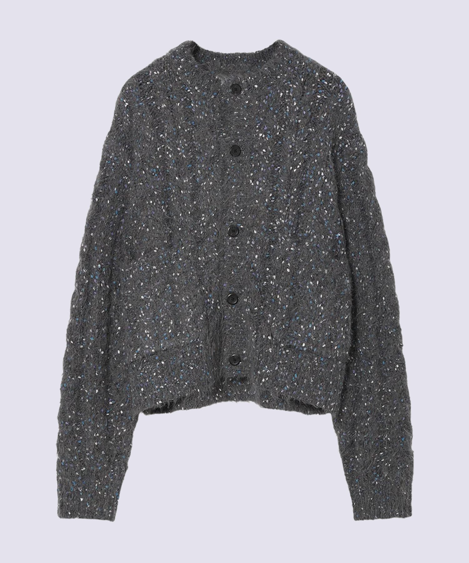 Color Nep Mole Knit Cardigan