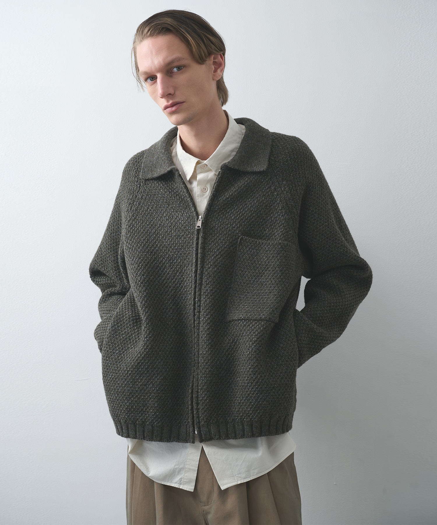 5G knitted blouson
